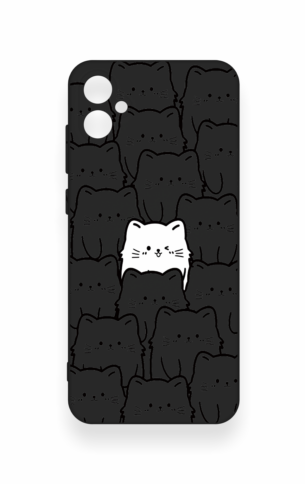 Samsung A05 Uyumlu Many Cats Desenli Silikon Kılıf