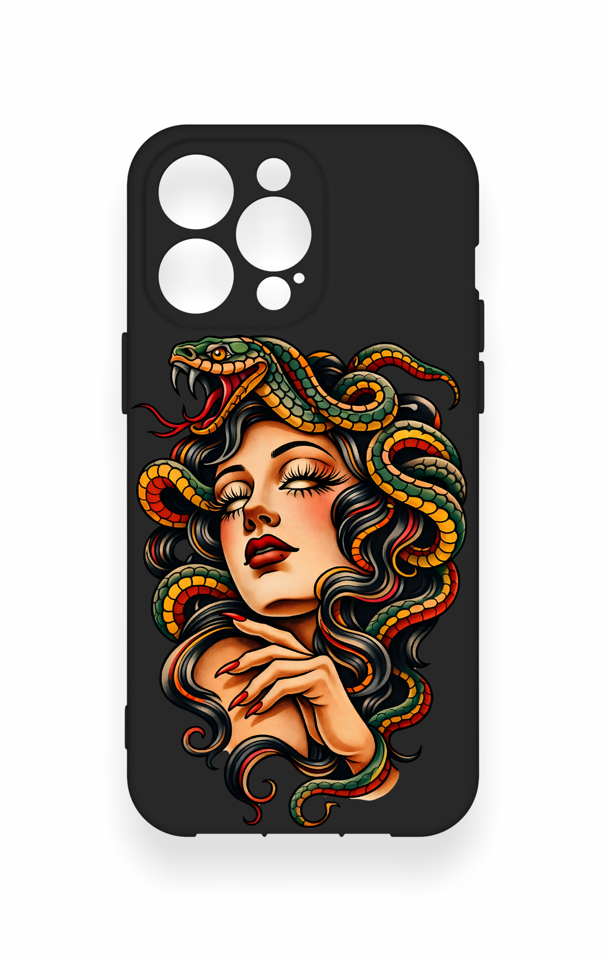 iPhone 14 Pro Max Uyumlu Medusa Desenli Silikon Kılıf