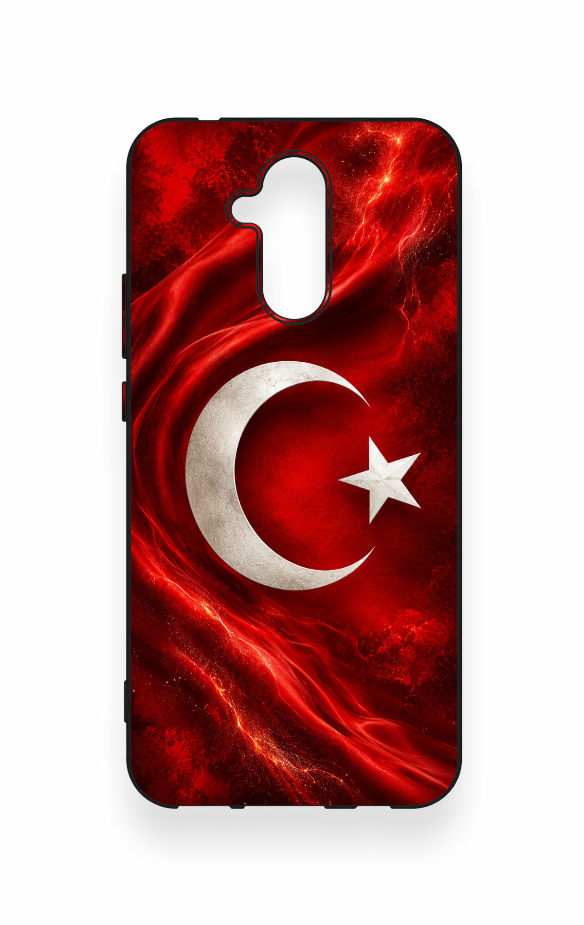 Huawei Mate 20 Lite Uyumlu Türk Bayrağı Desenli Silikon Kılıf