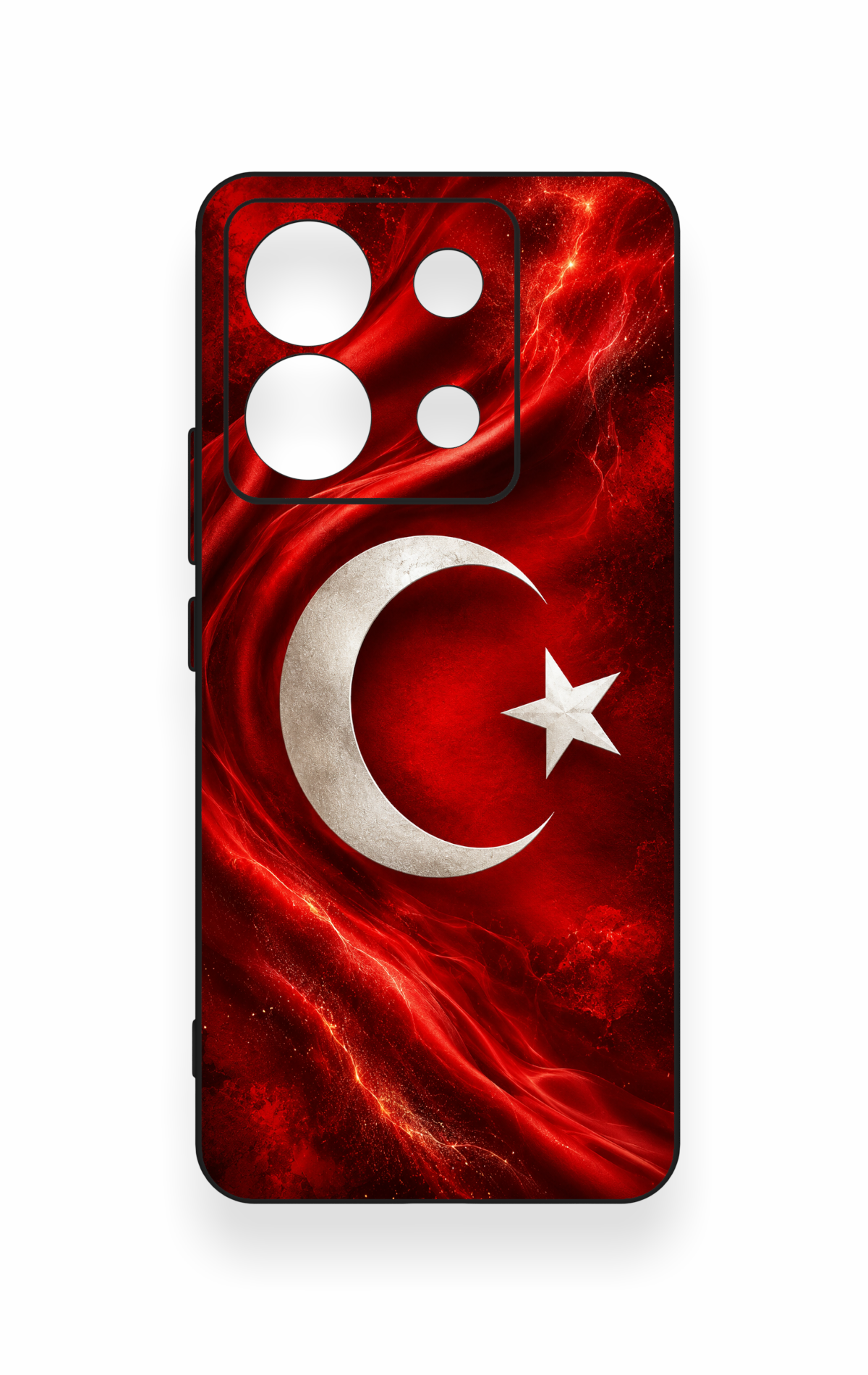Redmi Note 13 Pro 5G Uyumlu Türk Bayrağı Desenli Silikon Kılıf