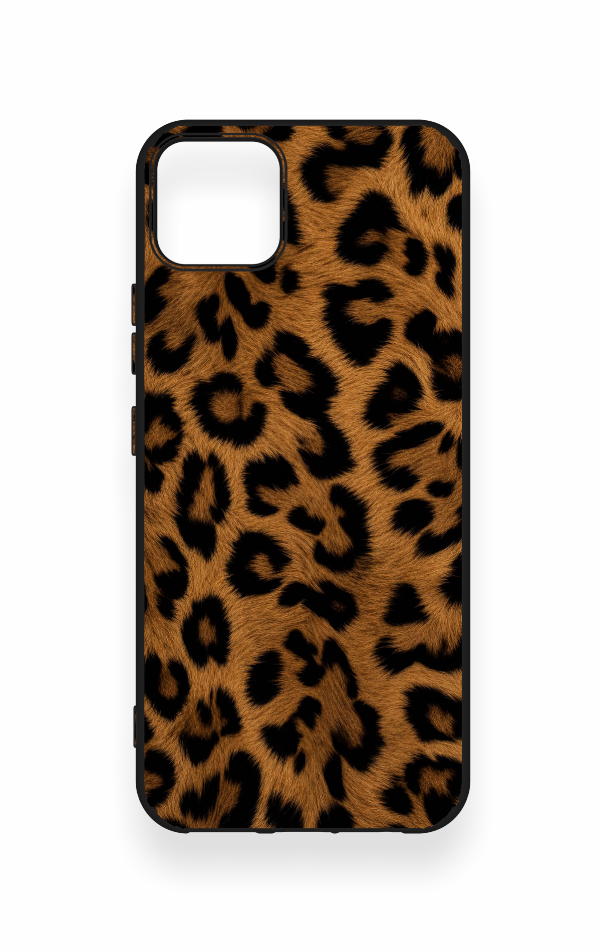 Realme C11 2021 Uyumlu Koyu Leopar Deri Desenli Silikon Kılıf