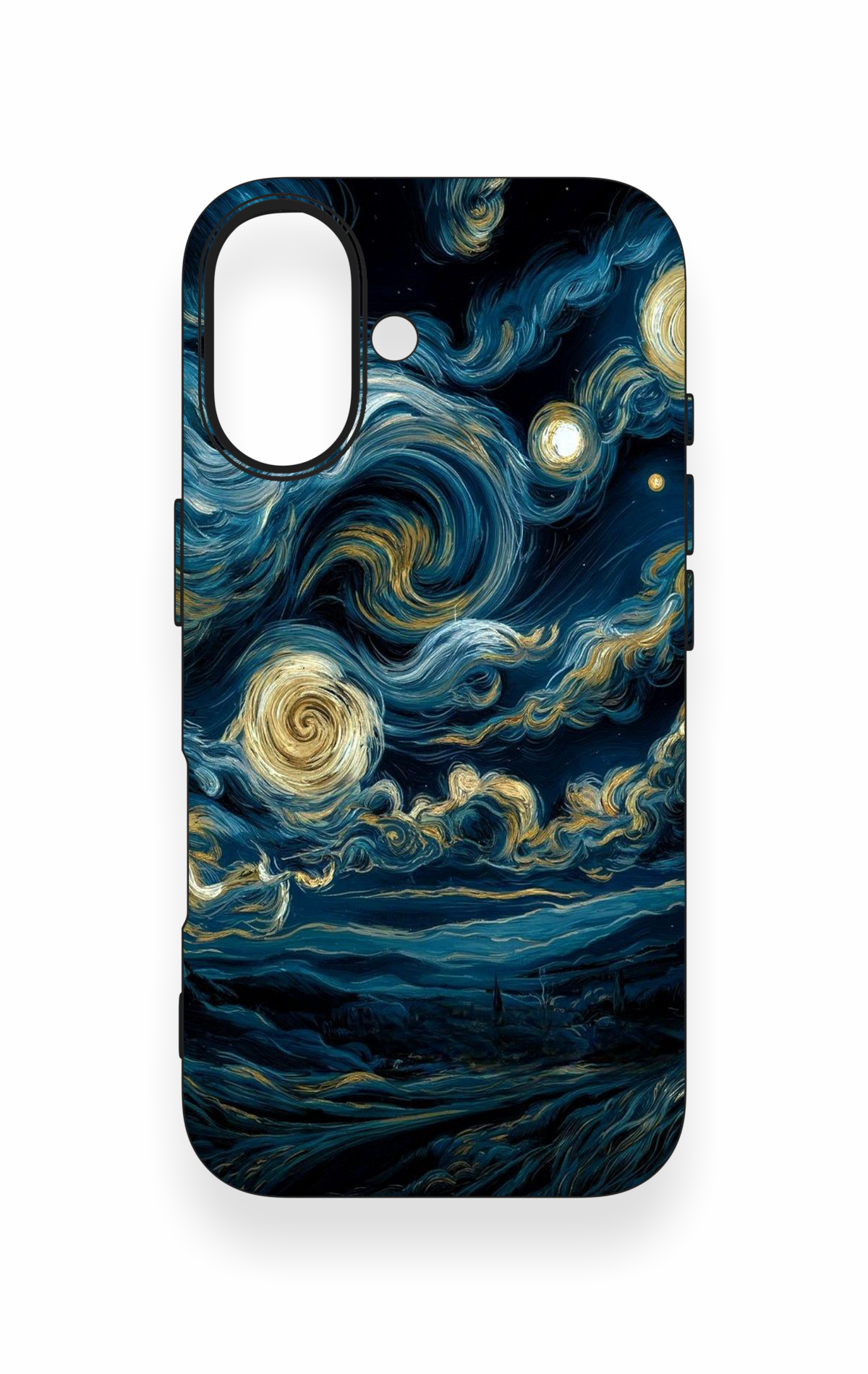iPhone 16 Uyumlu Yıldızlı Gece Desenli Silikon Kılıf