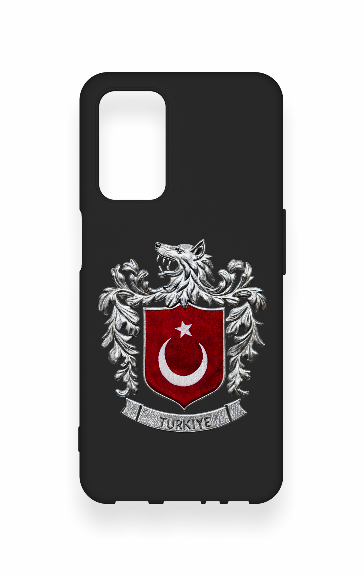 Oppo A55 Uyumlu Türk Arma Desenli Silikon Kılıf