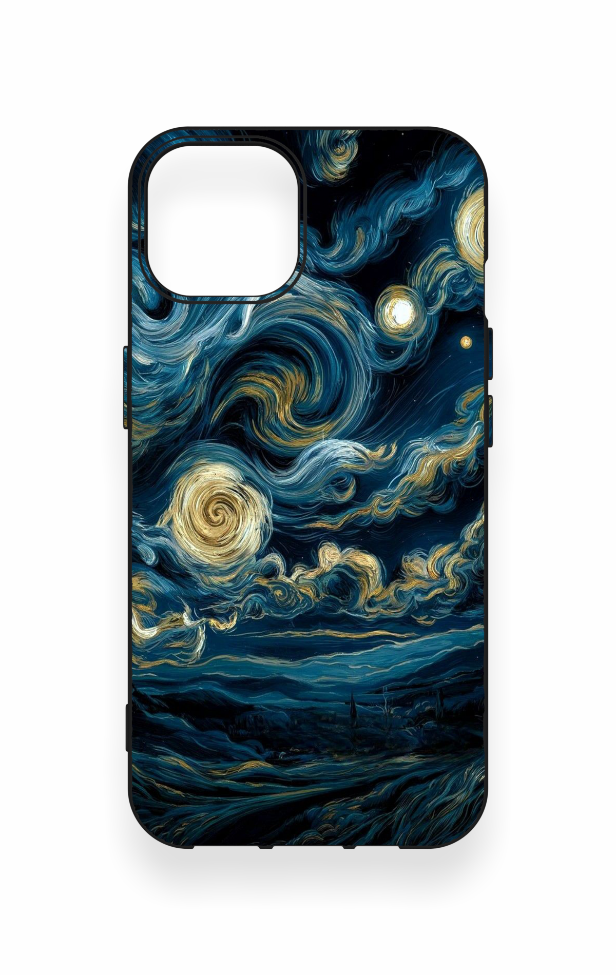 iPhone 14 Uyumlu Yıldızlı Gece Desenli Silikon Kılıf
