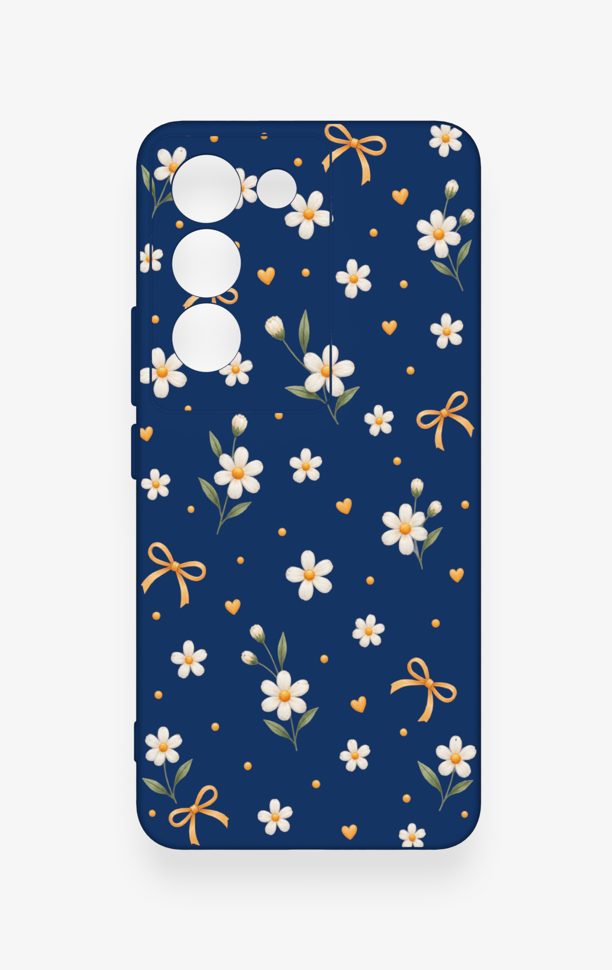 Vivo V30 Lite Uyumlu Papatya Fiyonk Desenli Silikon Kılıf