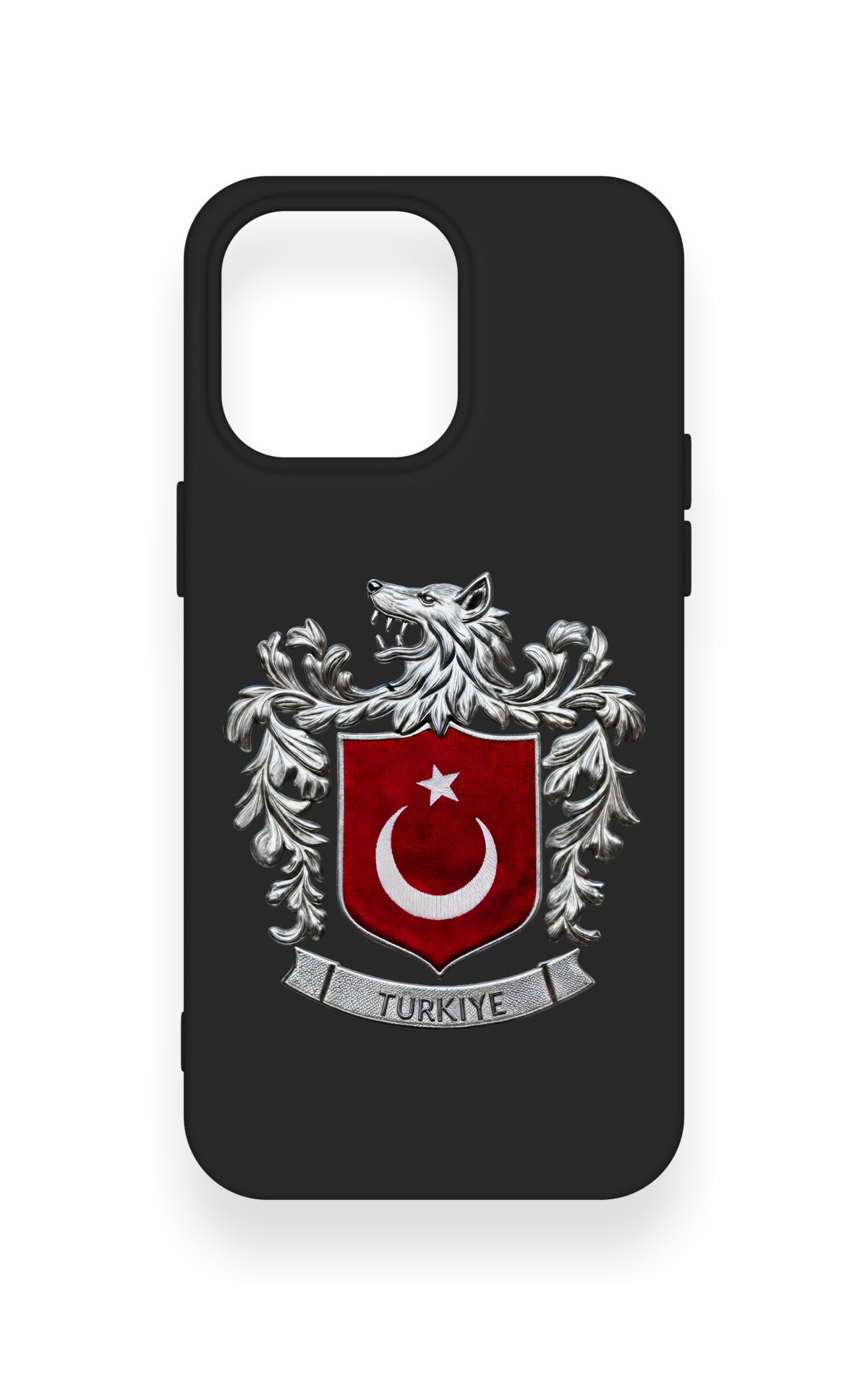 iPhone 15 Pro Max Uyumlu Türk Arma Desenli Silikon Kılıf