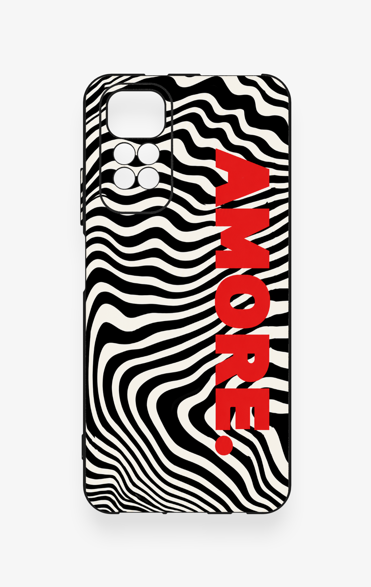Redmi Note 11S Uyumlu Zebra Amore Desenli Silikon Kılıf