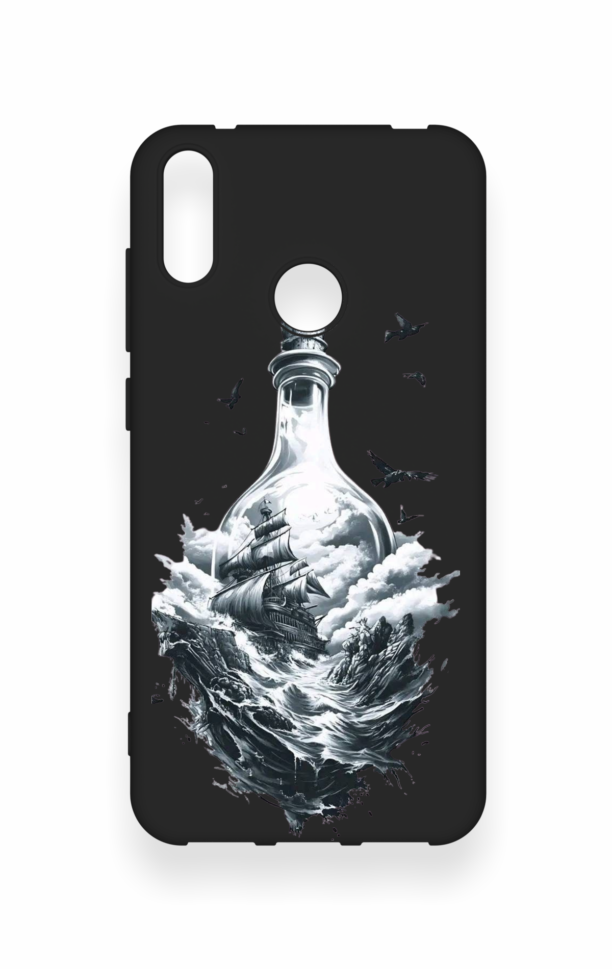 Huawei Y7 2019 Uyumlu Secret Sea Desenli Silikon Kılıf