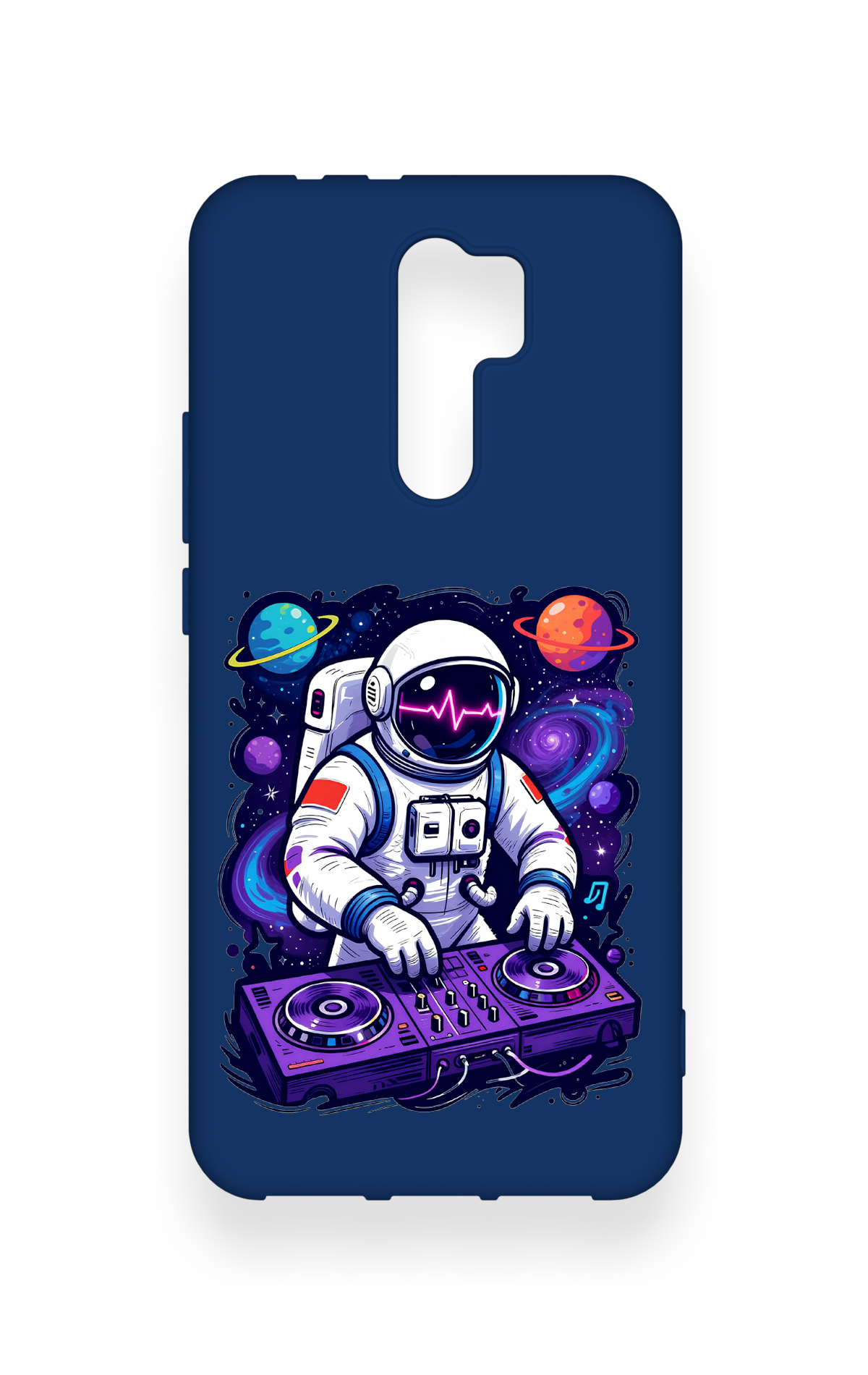 Redmi 9 Uyumlu Astronot DJ Desenli Silikon Kılıf