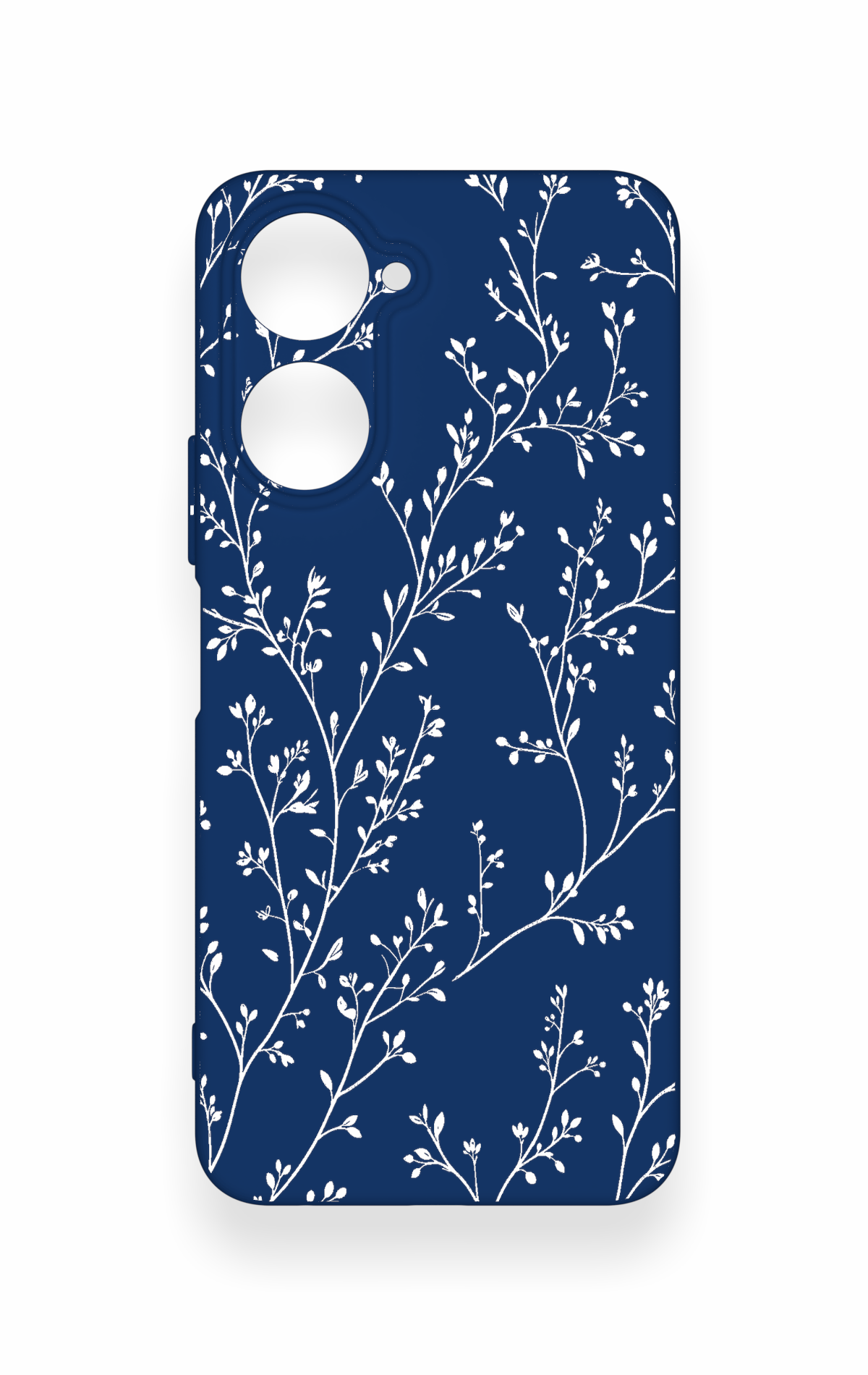 Vivo Y18 Uyumlu İnce Yaprak Dalı Desenli Silikon Kılıf
