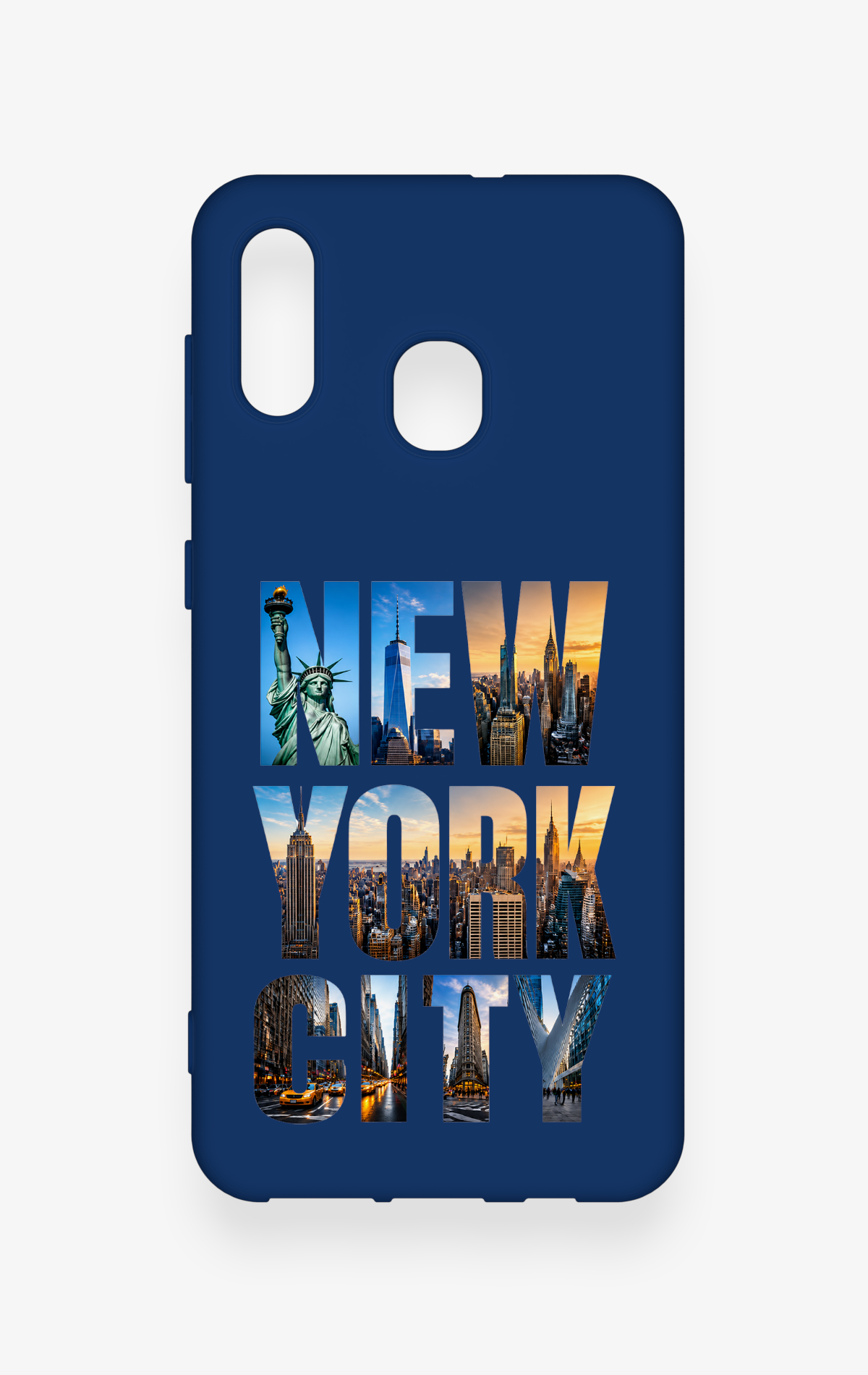 Samsung A20-A30 Uyumlu New York City Desenli Silikon Kılıf