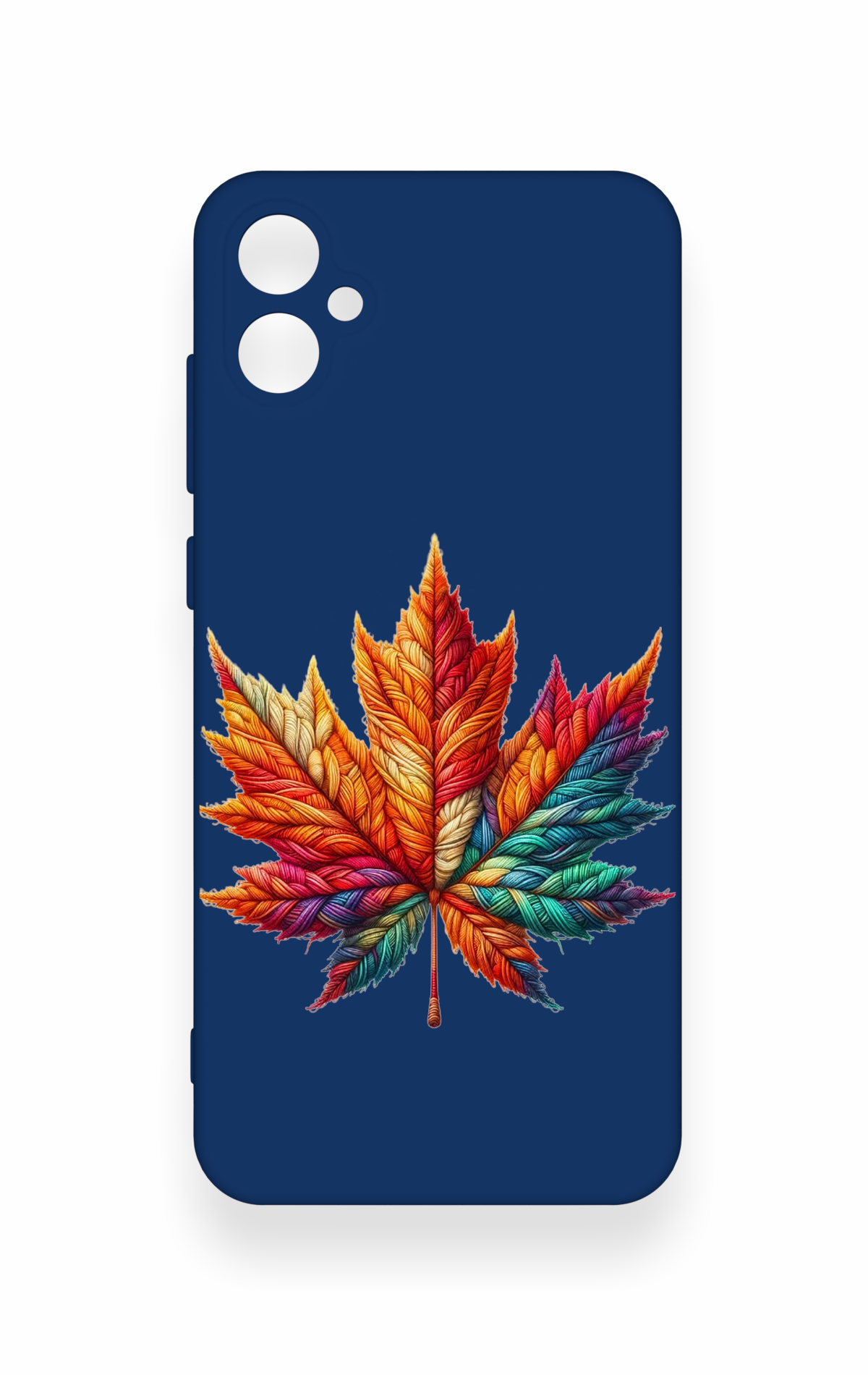 Samsung A05 Uyumlu Renkli Yaprak Desenli Silikon Kılıf