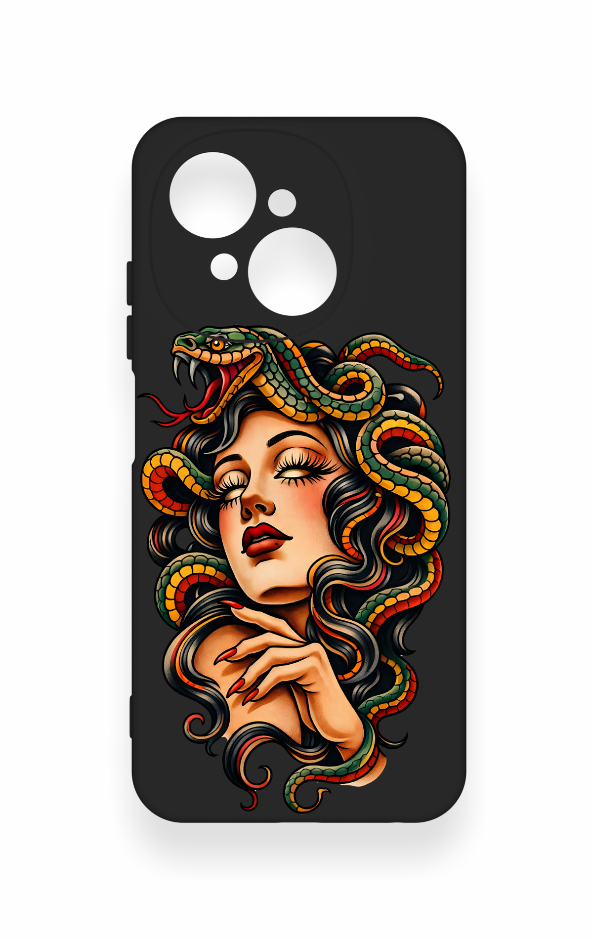 Tecno Spark Go1 Uyumlu Medusa Desenli Silikon Kılıf