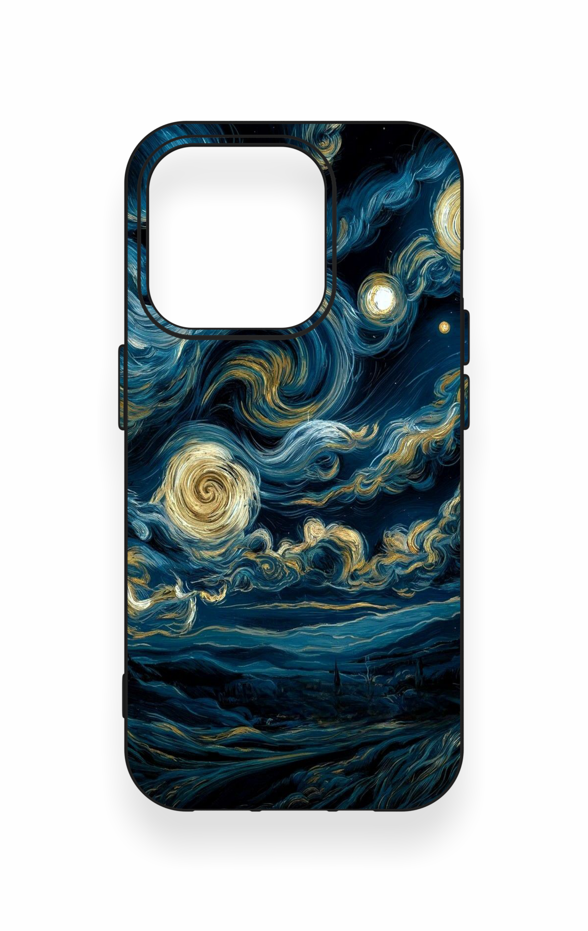 iPhone 15 Pro Uyumlu Yıldızlı Gece Desenli Silikon Kılıf