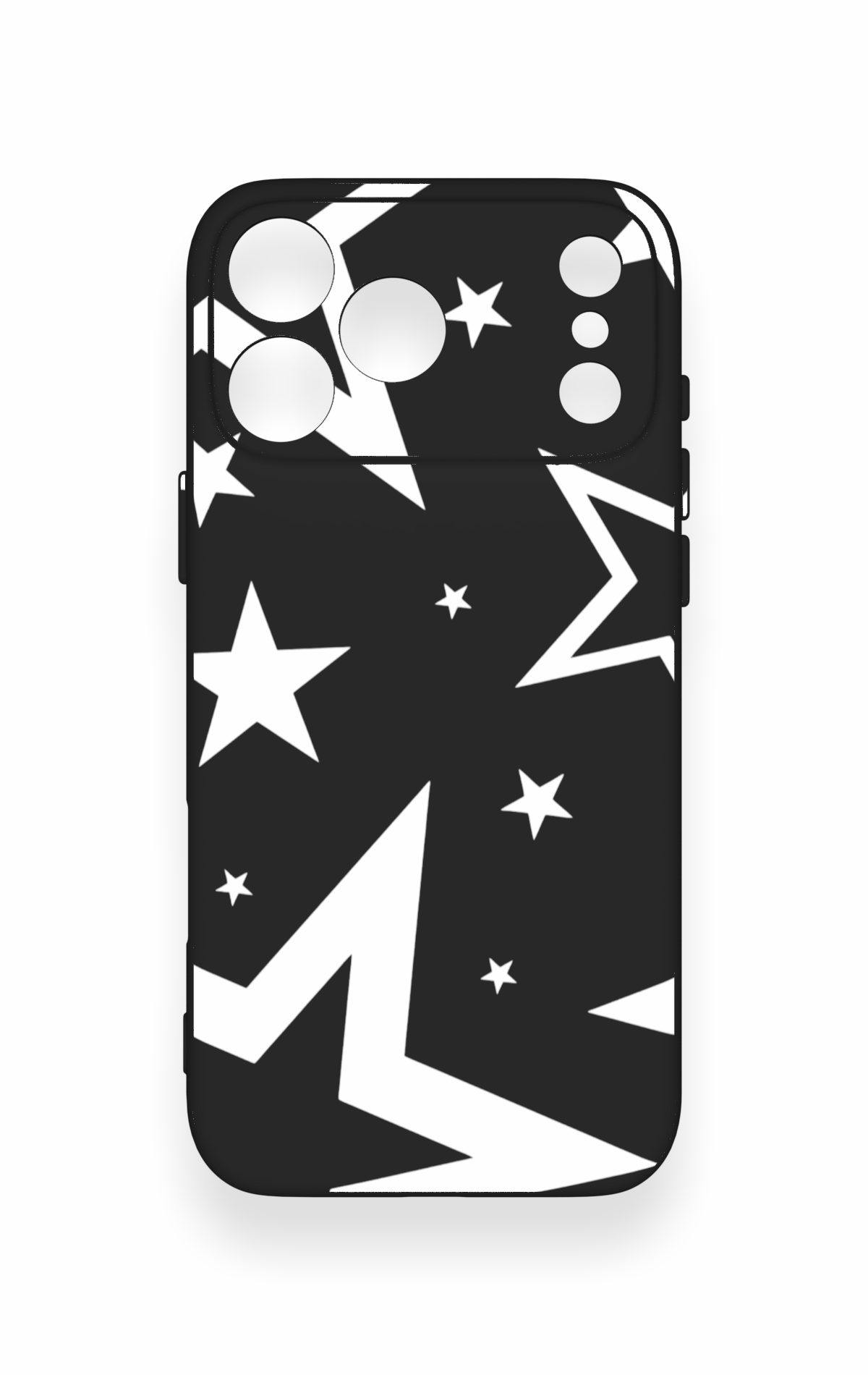 iPhone 17 Pro Max Uyumlu Siyah Mega Star Desenli Silikon Kılıf