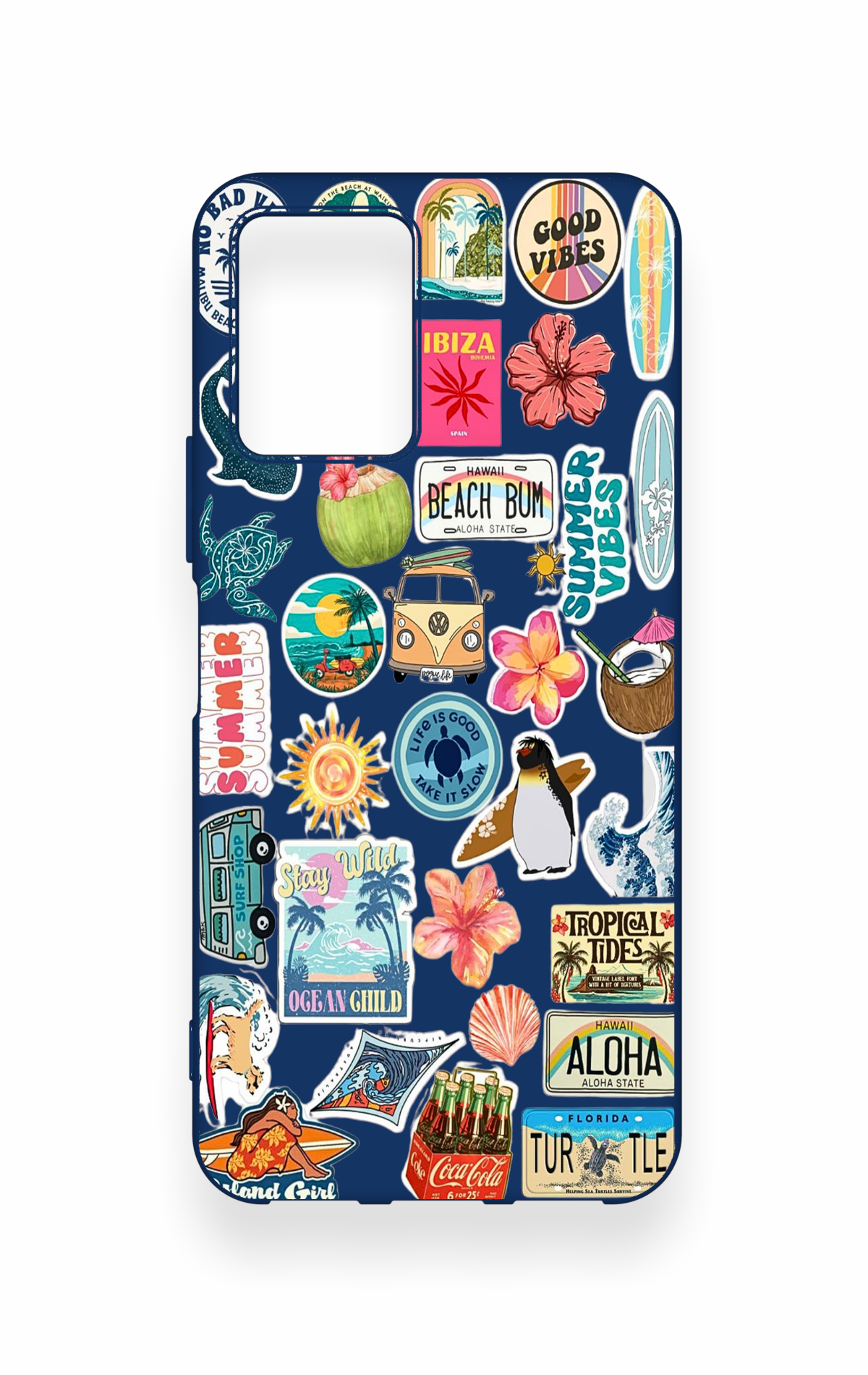 Vivo Y21S Uyumlu Summer Vibes Desenli Silikon Kılıf