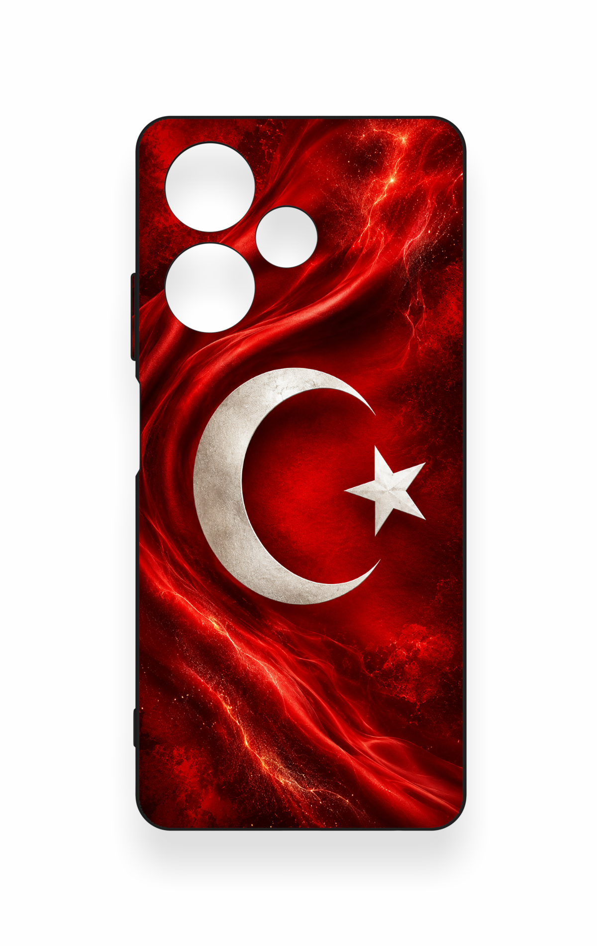 İnfinix Hot 30 Uyumlu Türk Bayrağı Desenli Silikon Kılıf