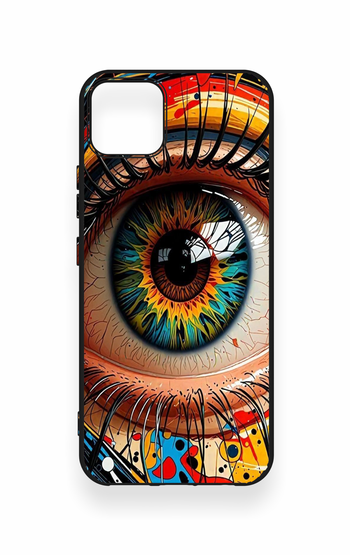 Realme C11 2021 Uyumlu Renkli Göz Bebeği Desenli Silikon Kılıf