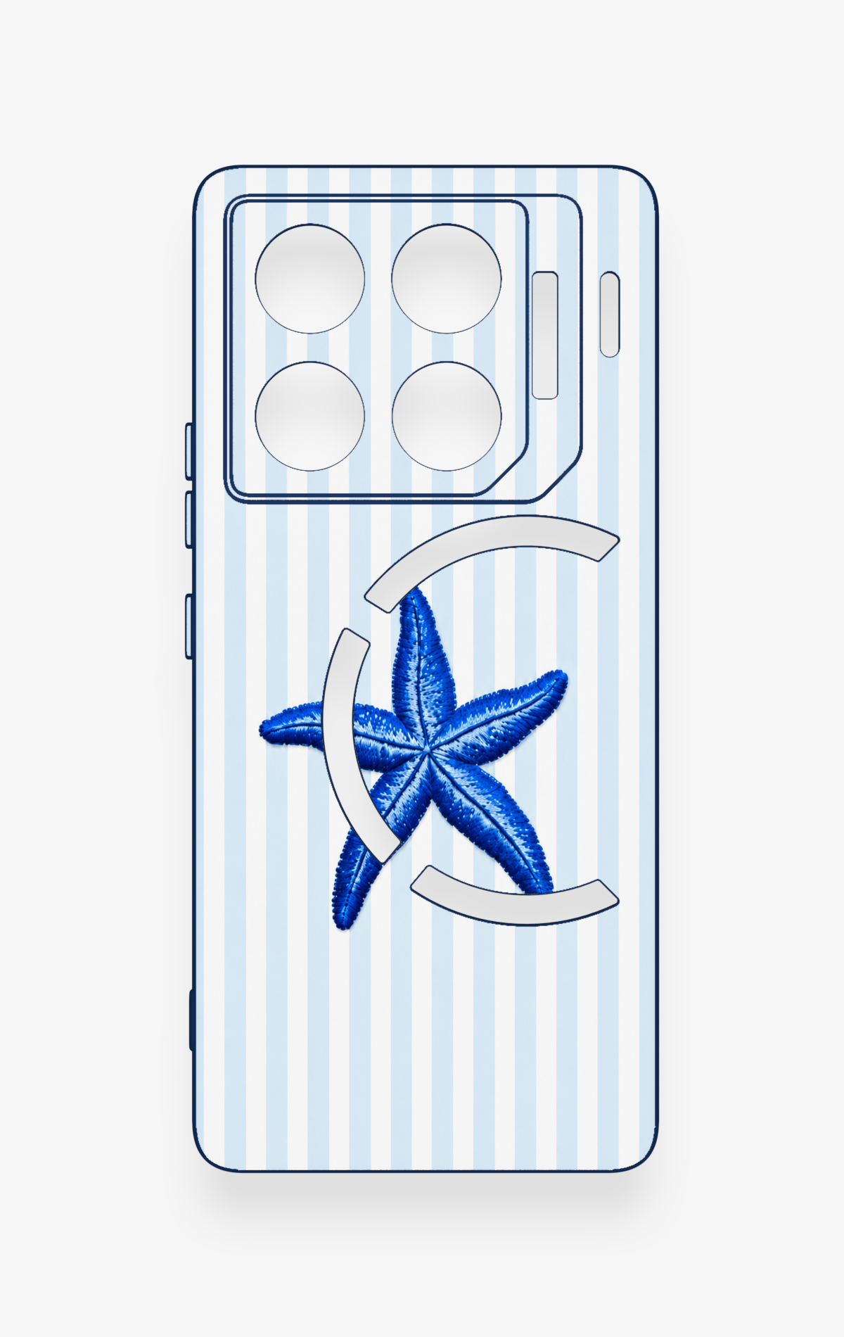 İnfinix Gt 20 Pro Uyumlu Mavi Deniz Yıldızı Desenli Silikon Kılıf