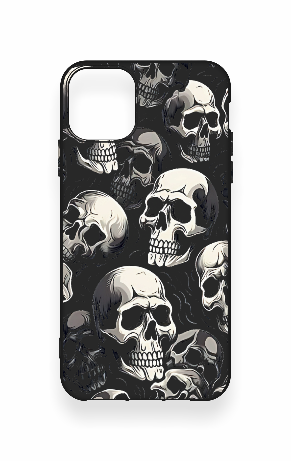 iPhone 11 Pro Max Uyumlu Kuru Kafa Desenli Silikon Kılıf