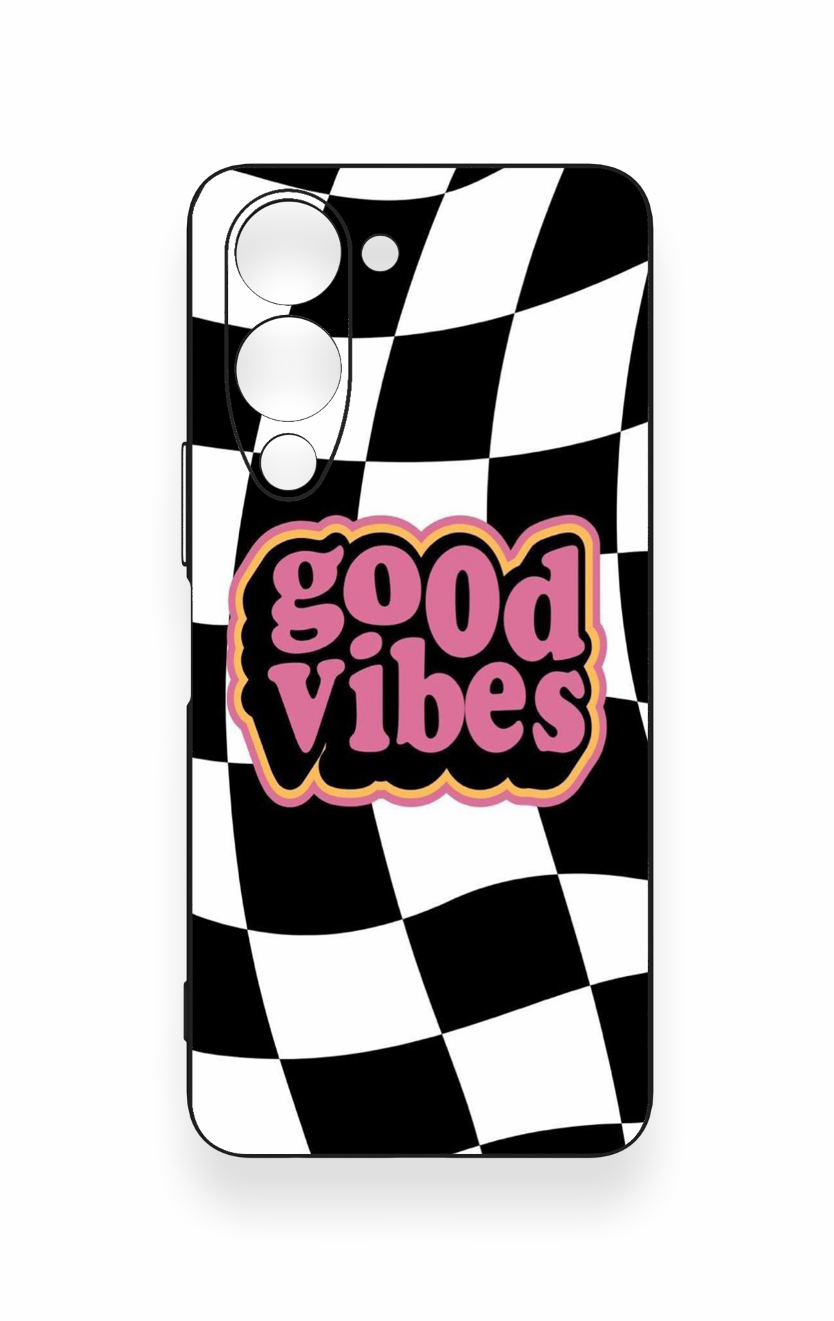 Vivo Y19 5G Uyumlu Black Good Vibes Desenli Silikon Kılıf