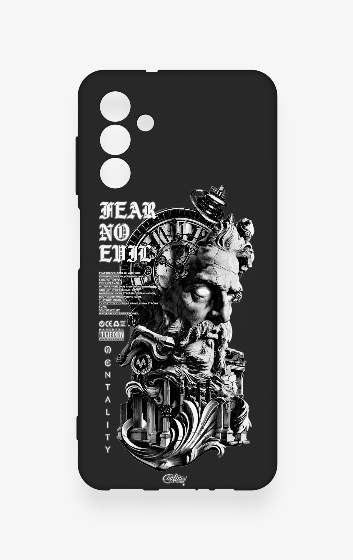 Samsung A04S Uyumlu Fear No Evil Desenli Silikon Kılıf