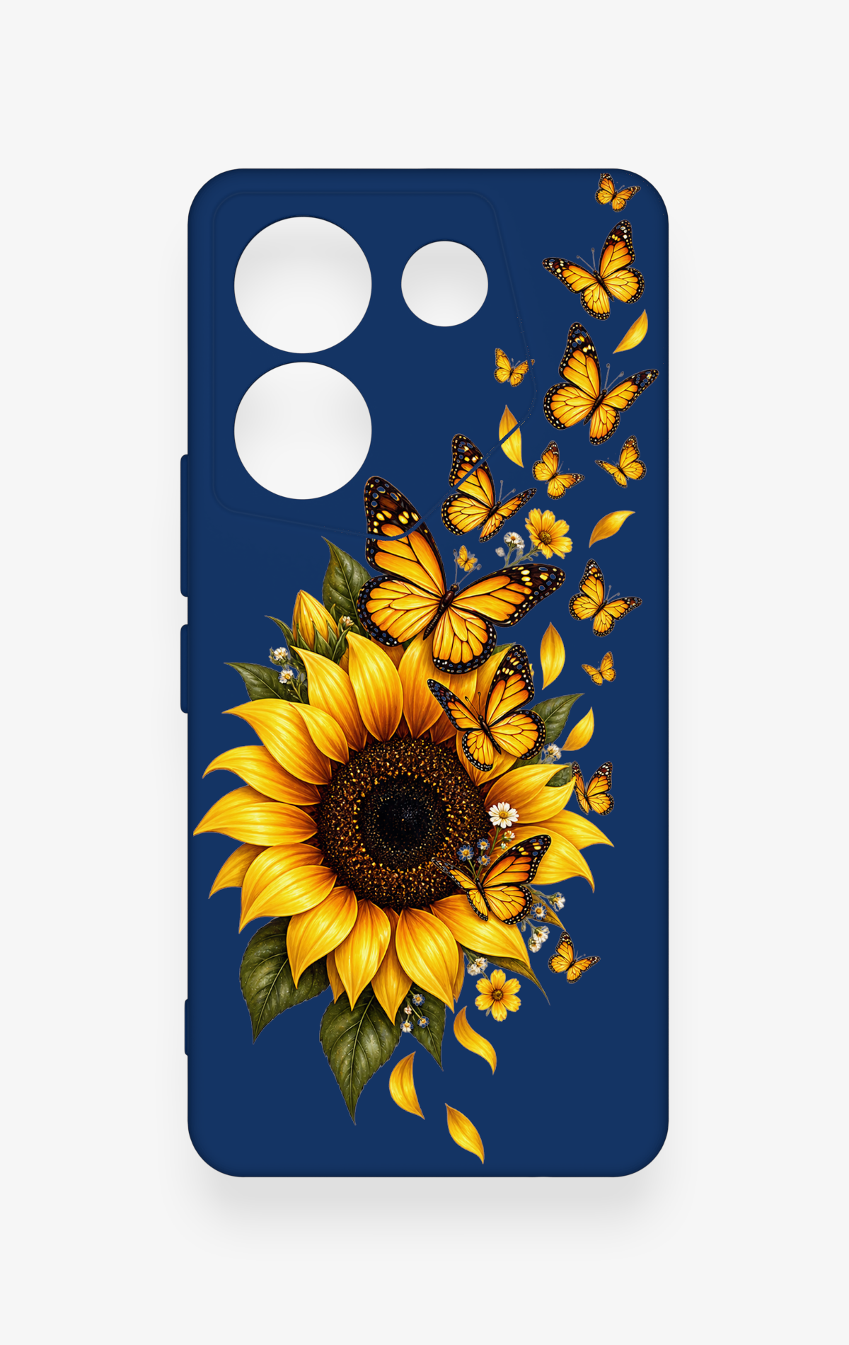 Tecno Camon 20 Pro Uyumlu Ayçiçeği Desenli Silikon Kılıf