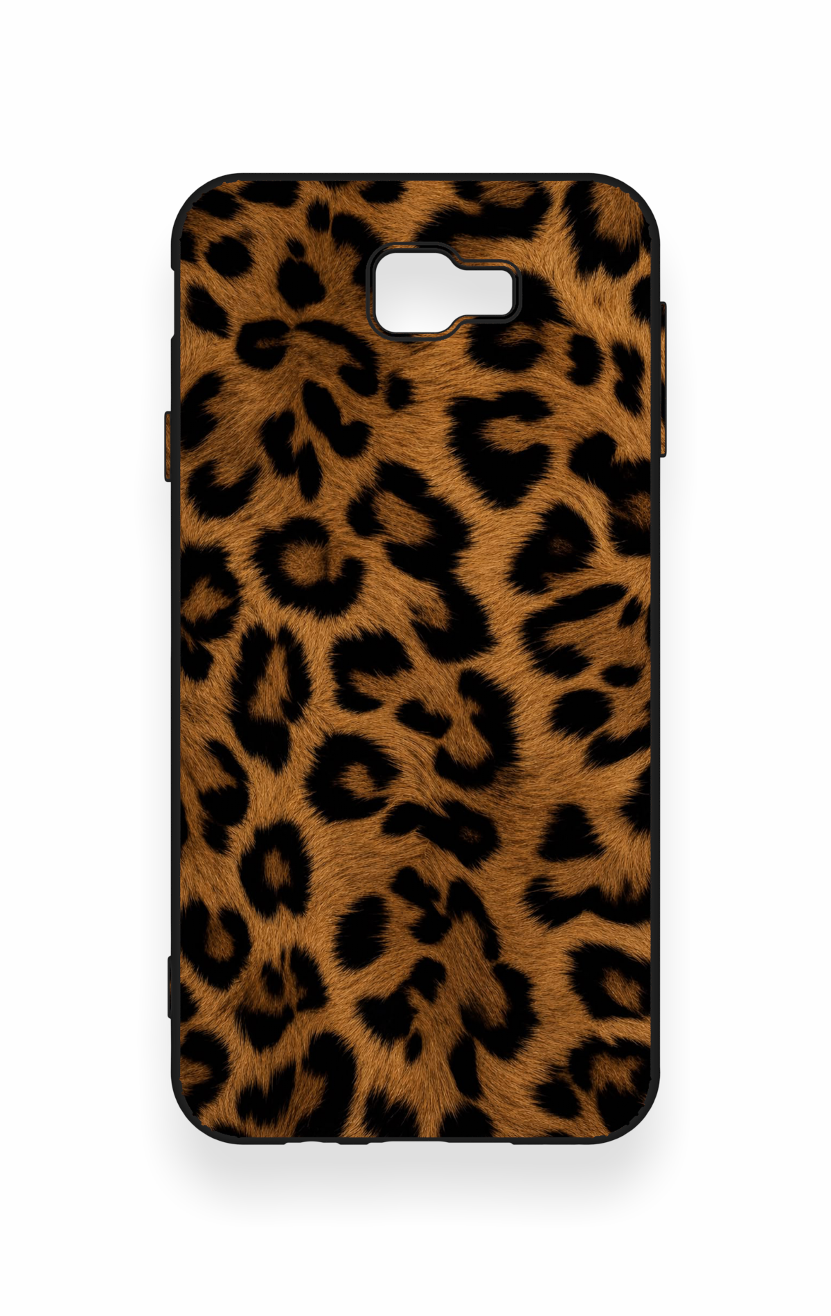 Samsung J7 Prime Uyumlu Koyu Leopar Deri Desenli Silikon Kılıf