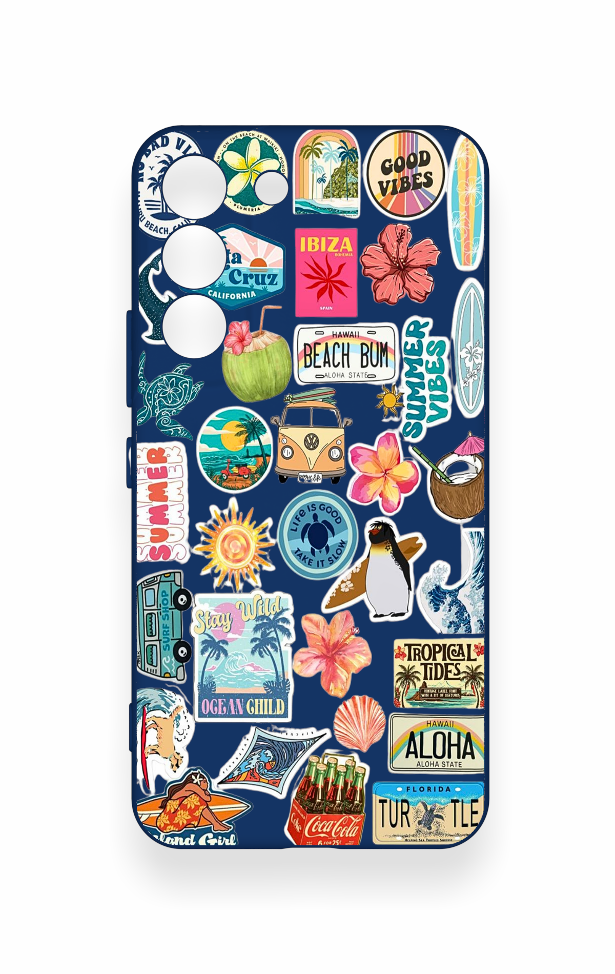 Samsung S22 Uyumlu Summer Vibes Desenli Silikon Kılıf