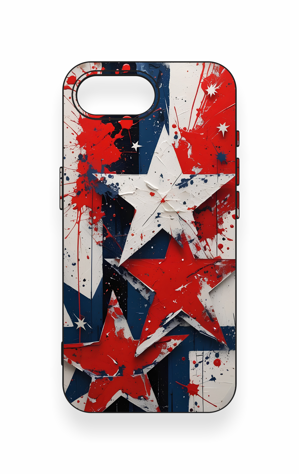 iPhone 16E Uyumlu Star Flag Desenli Silikon Kılıf