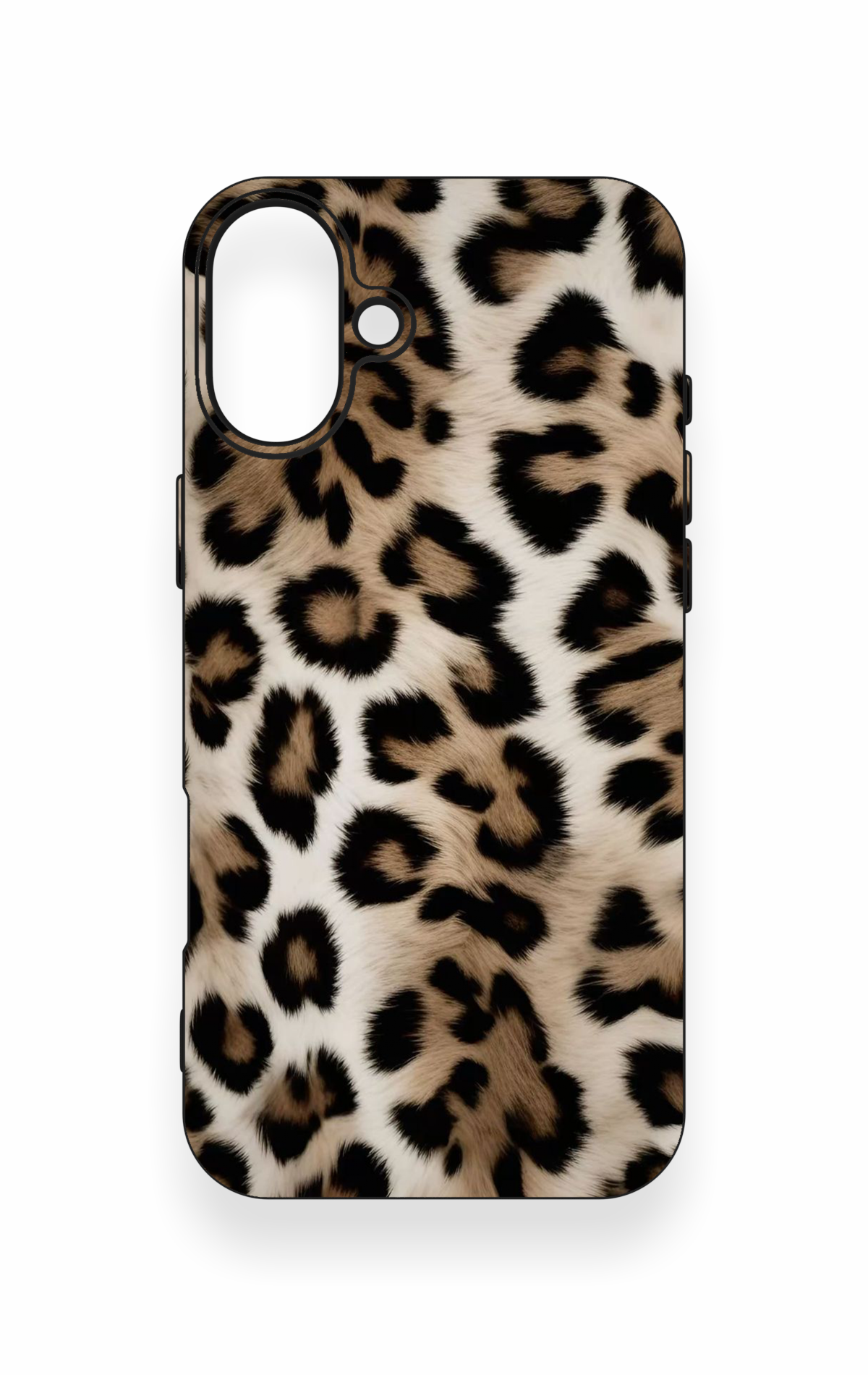 iPhone 16 Plus Uyumlu Leopar Derisi Desenli Silikon Kılıf