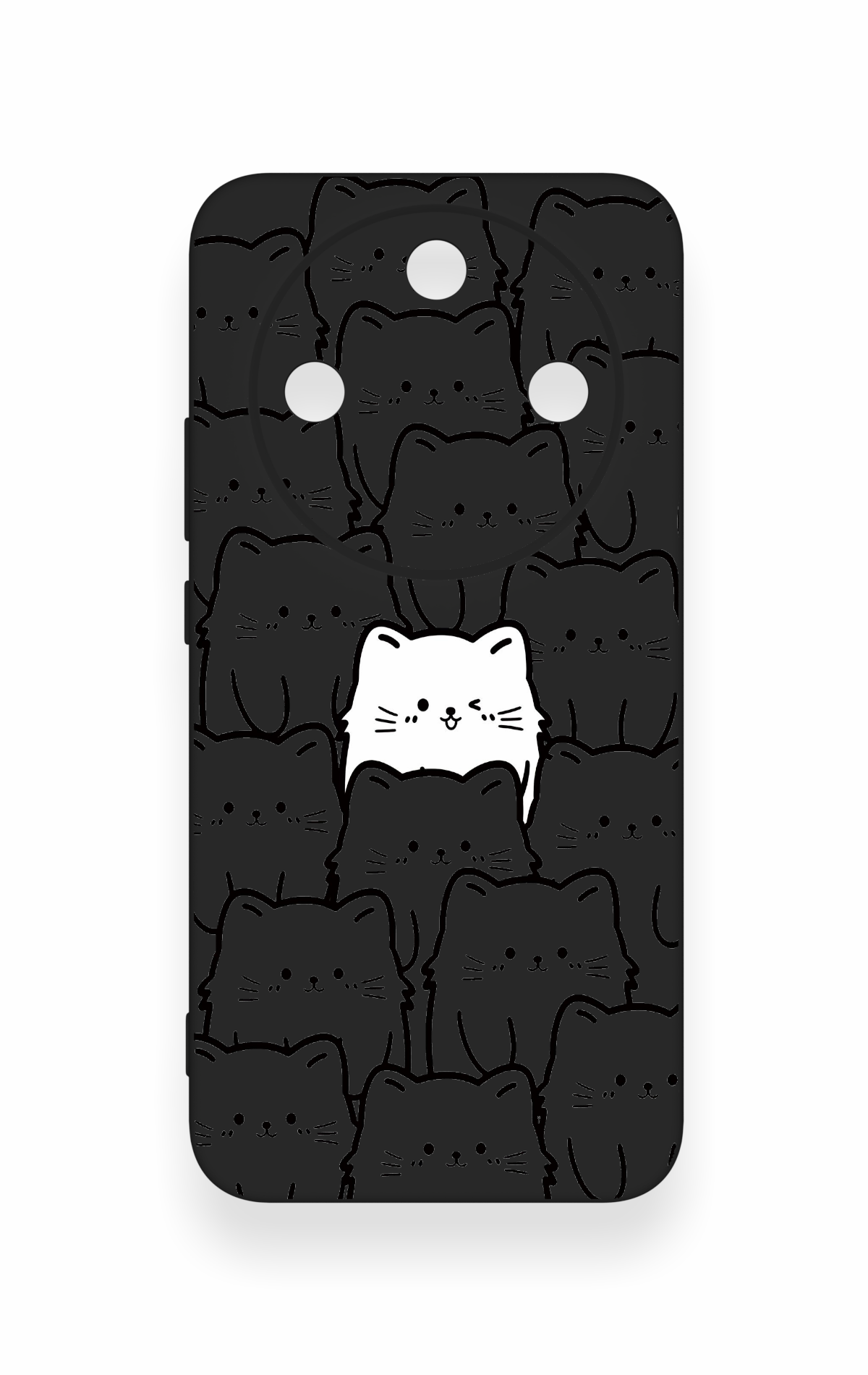 Honor Magic 8 Lite Uyumlu Many Cats Desenli Silikon Kılıf