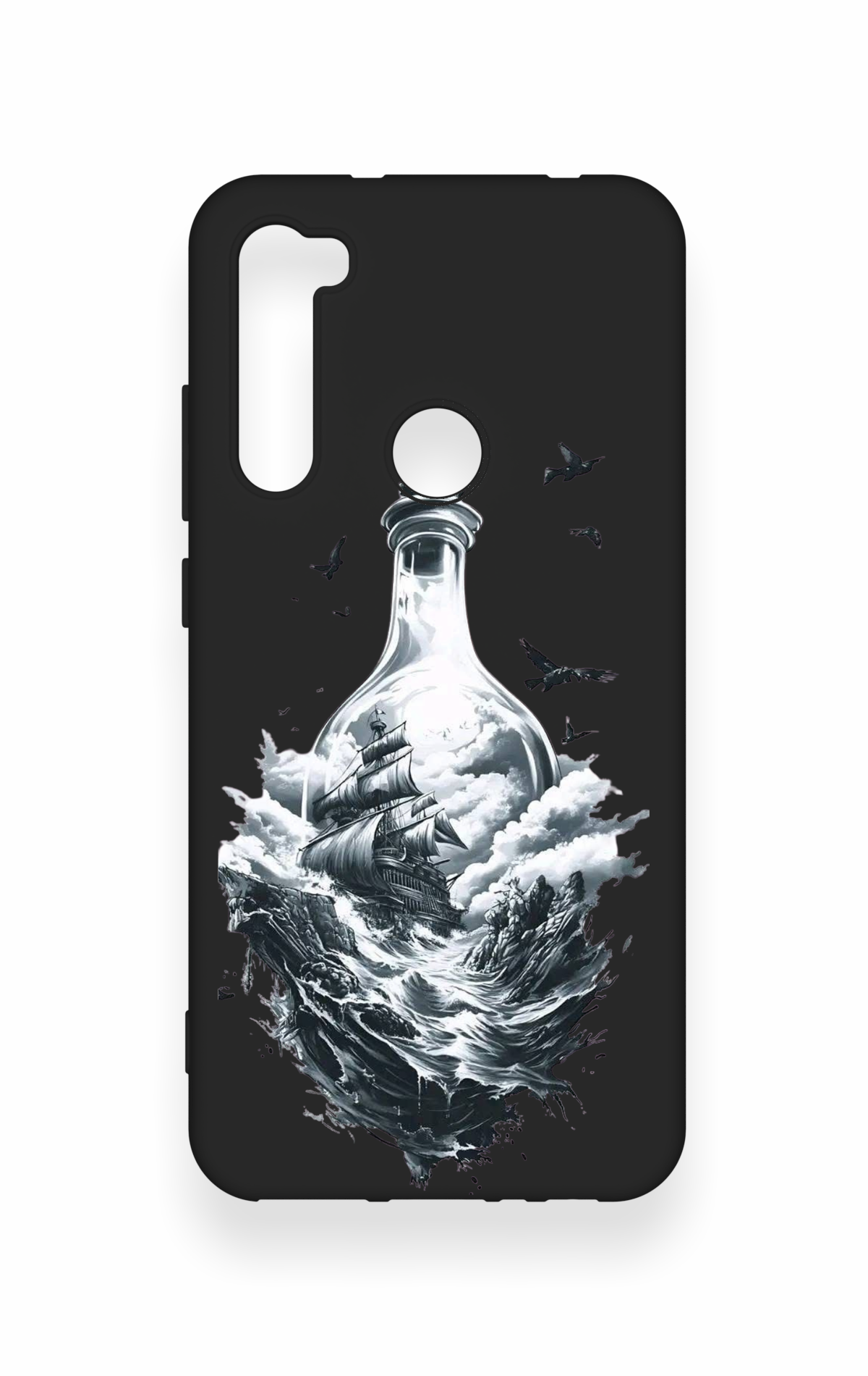 Redmi Note 8 Uyumlu Secret Sea Desenli Silikon Kılıf