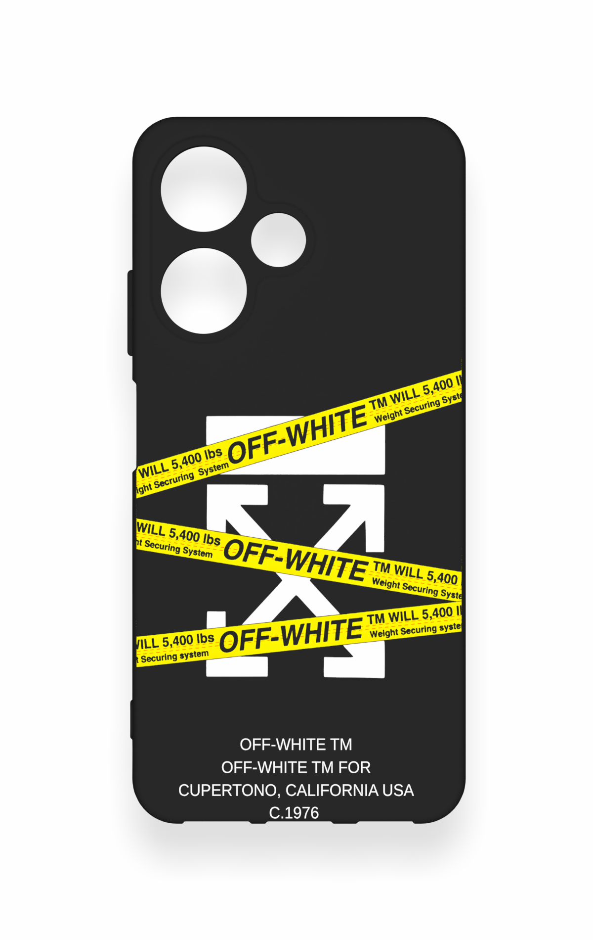 İnfinix Hot 30i Uyumlu Off White Desenli Silikon Kılıf
