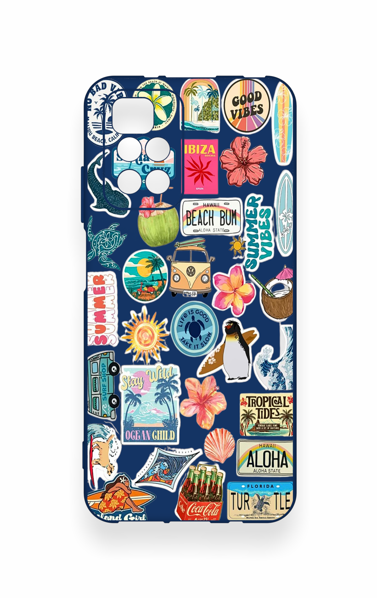 Redmi 10 2022 Uyumlu Summer Vibes Desenli Silikon Kılıf
