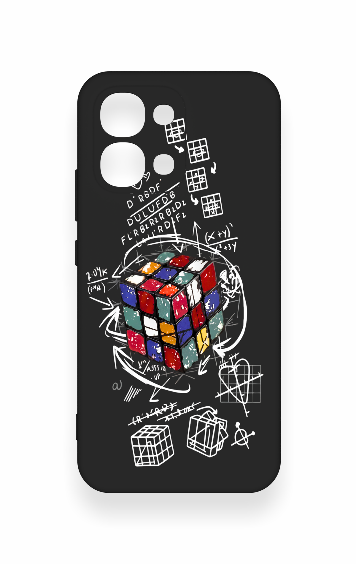 Oppo A6 Pro Uyumlu Rubik Küb Desenli Silikon Kılıf