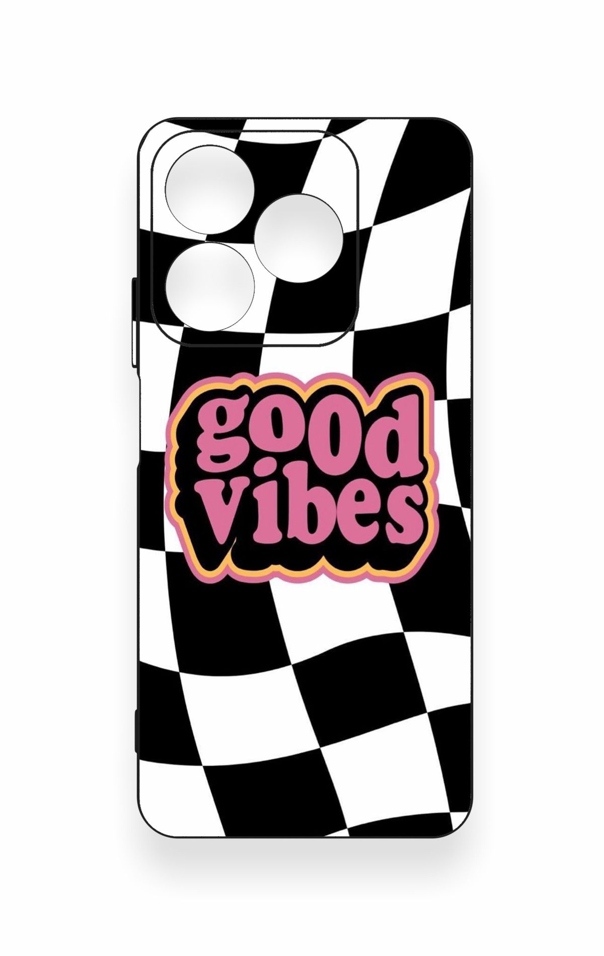 Realme C63 Uyumlu Black Good Vibes Desenli Silikon Kılıf