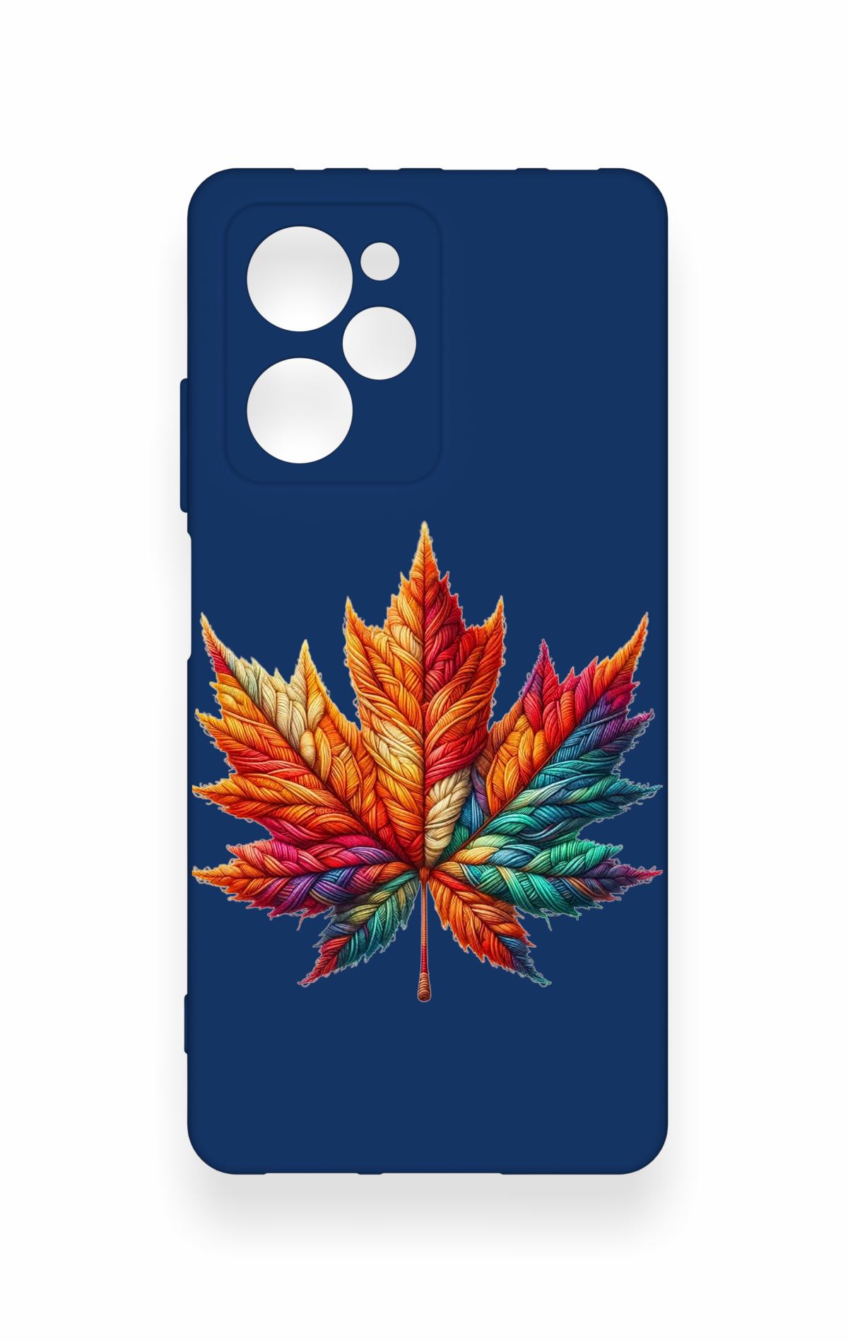 Poco X5 Pro Uyumlu Renkli Yaprak Desenli Silikon Kılıf