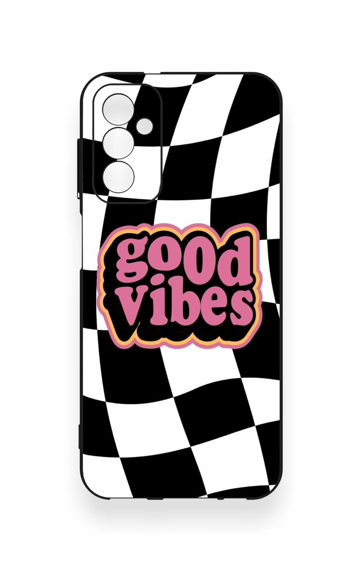 Samsung M13 Uyumlu Black Good Vibes Desenli Silikon Kılıf