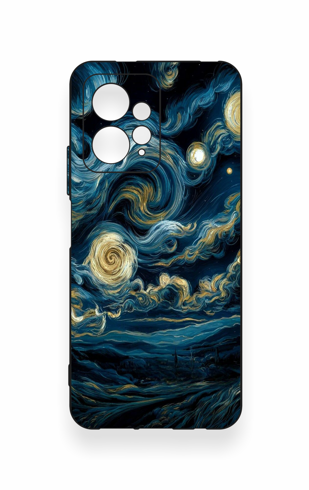 Redmi Note 12 4G Uyumlu Yıldızlı Gece Desenli Silikon Kılıf