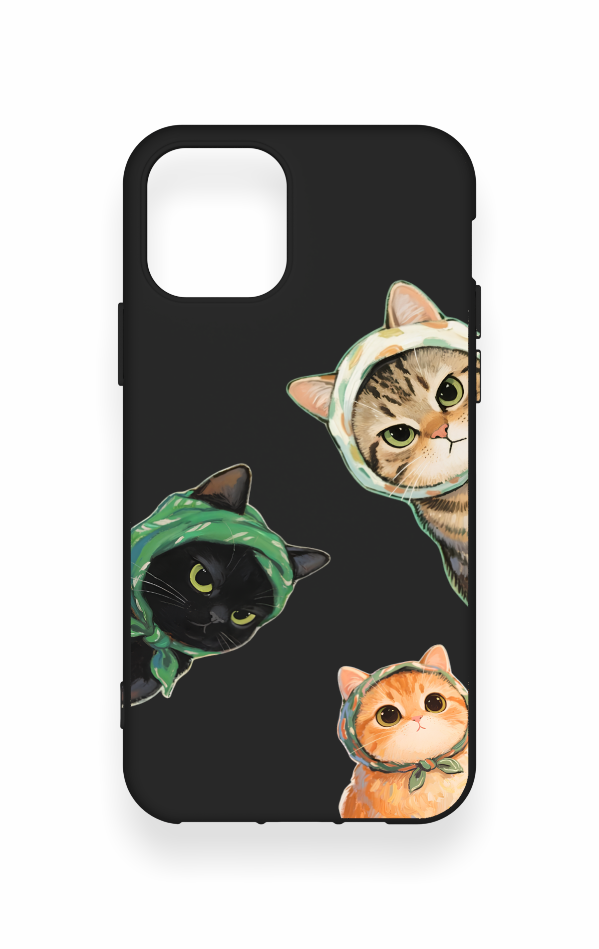 iPhone 11 Pro Uyumlu Kedi Ekibi Desenli Silikon Kılıf