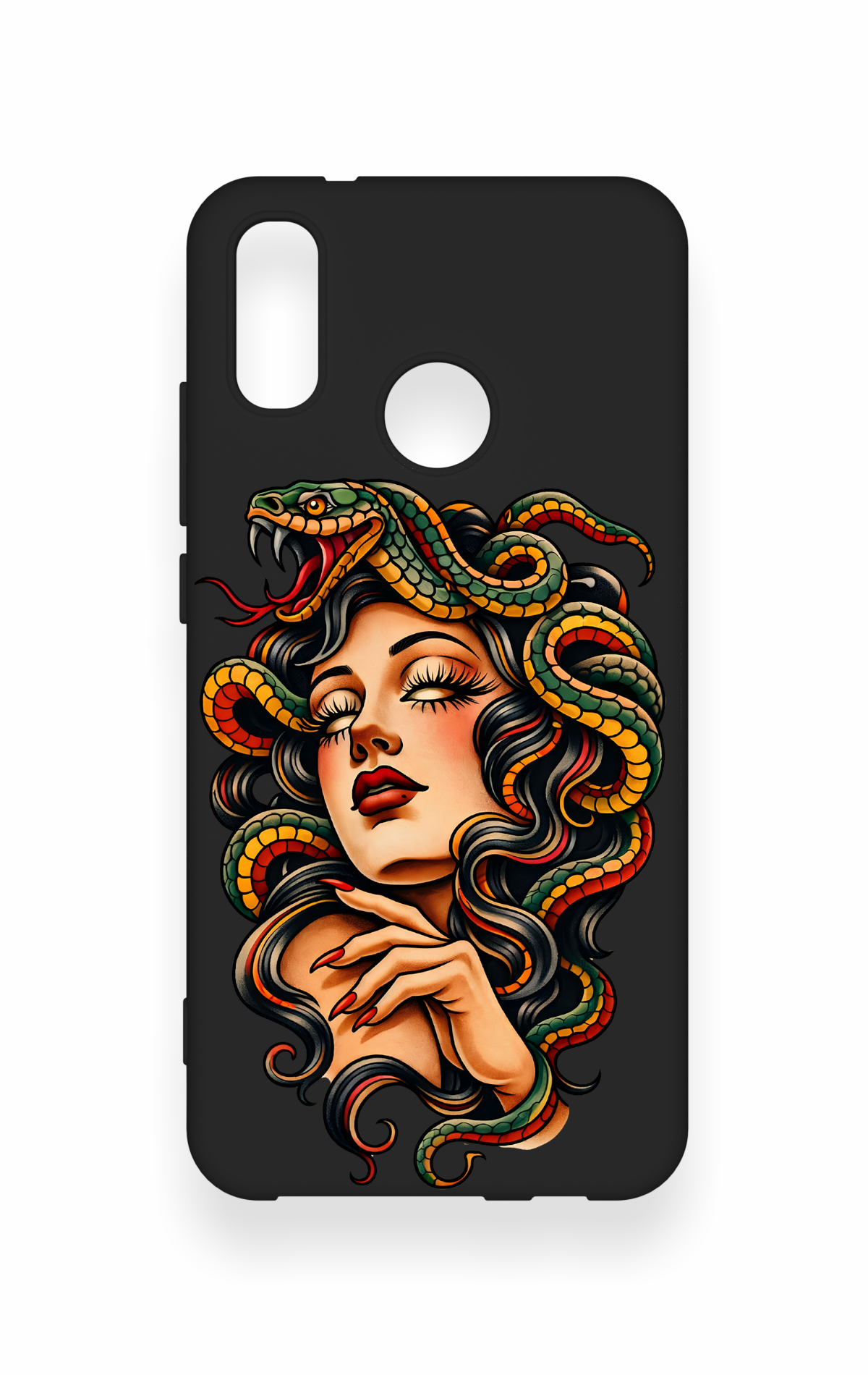 Huawei P20 Lite Uyumlu Medusa Desenli Silikon Kılıf
