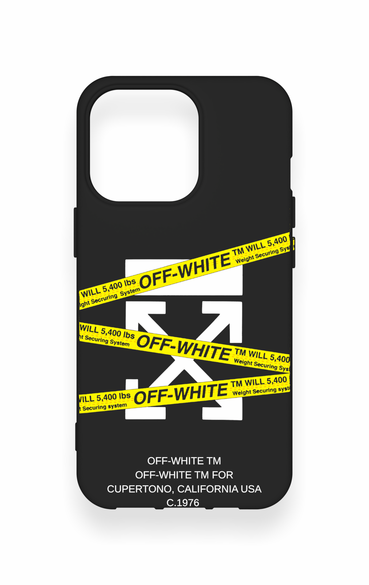 iPhone 13 Pro Uyumlu Off White Desenli Silikon Kılıf