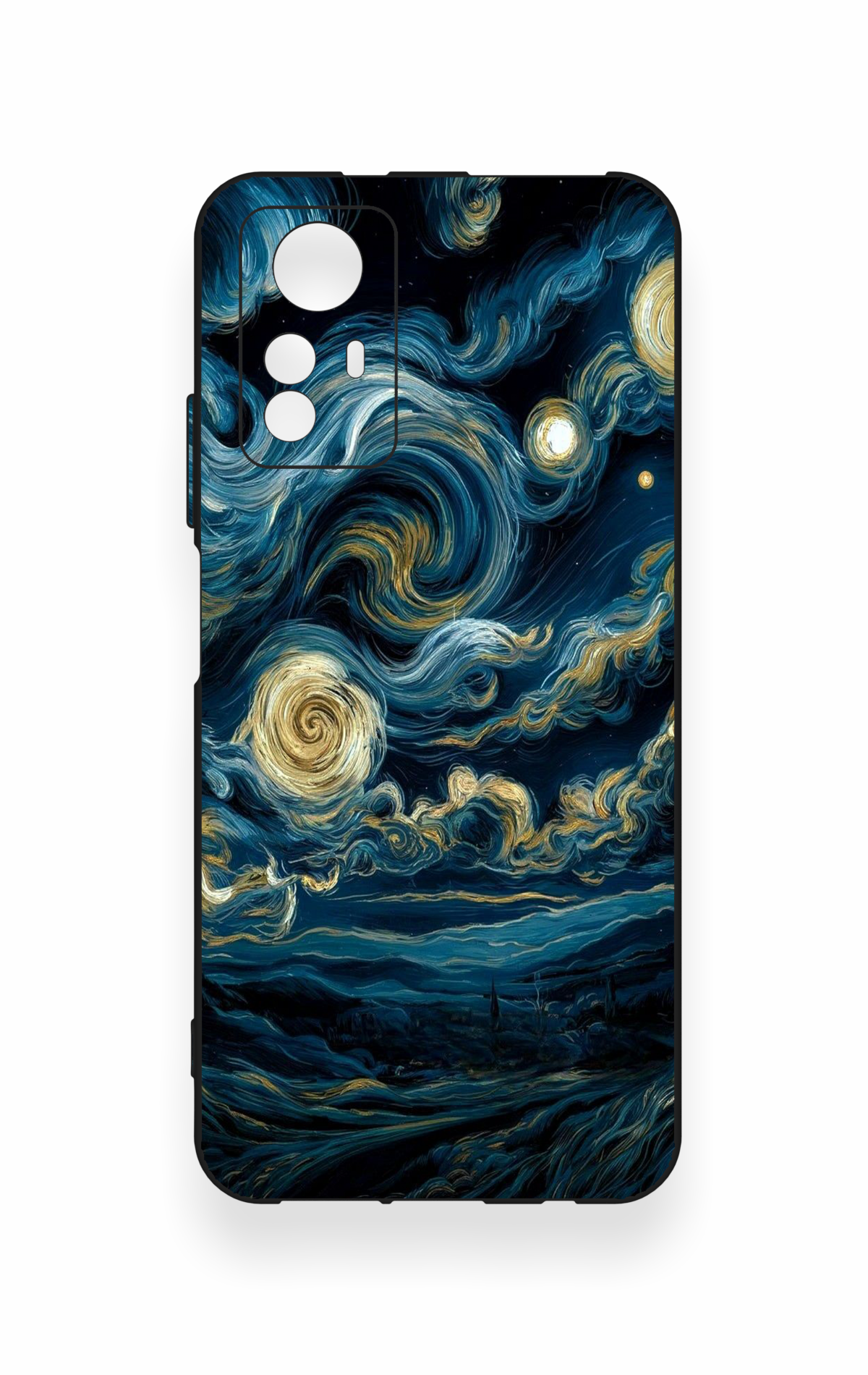 Redmi Note 12S Uyumlu Yıldızlı Gece Desenli Silikon Kılıf