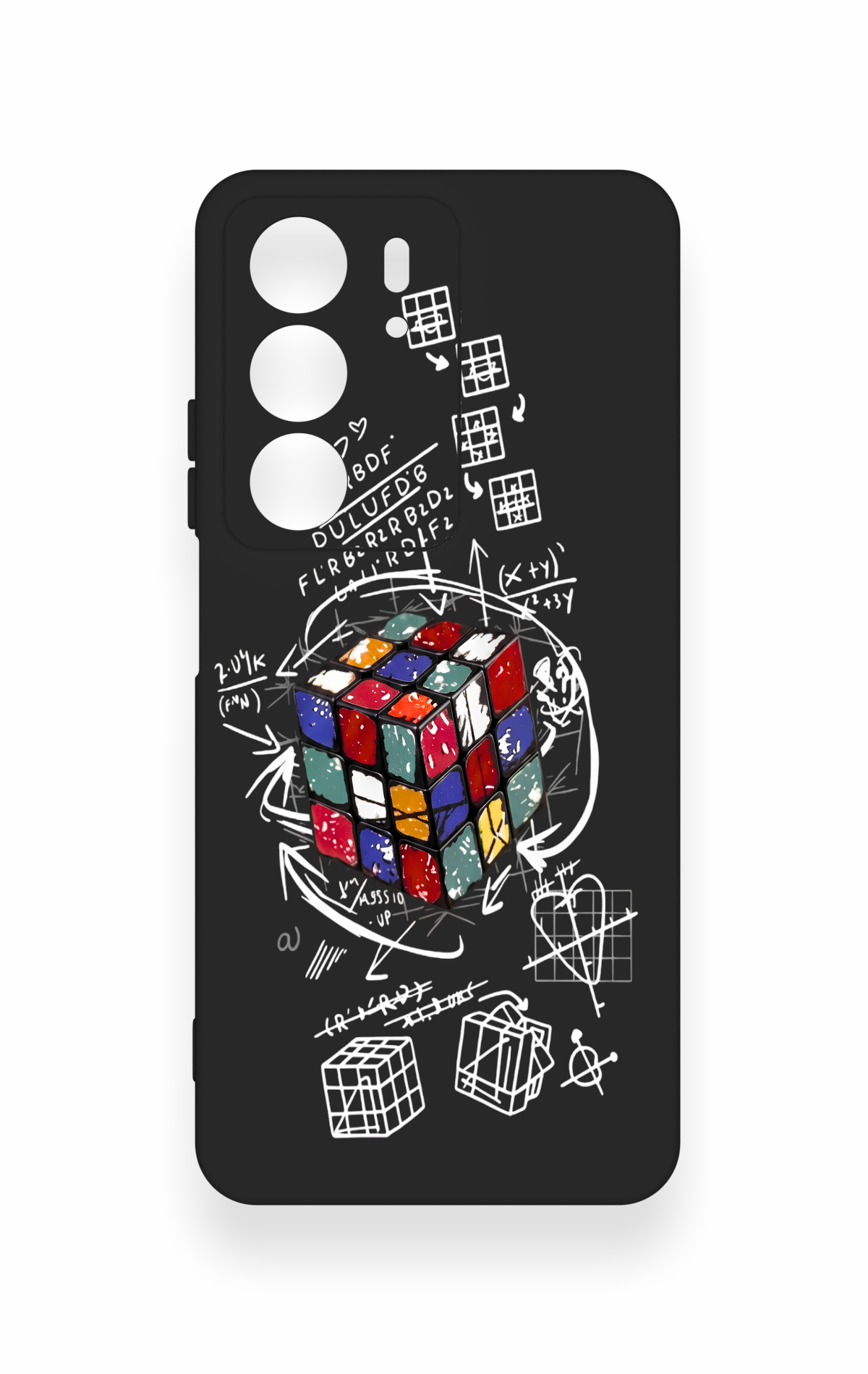 Realme C75 Uyumlu Rubik Küb Desenli Silikon Kılıf