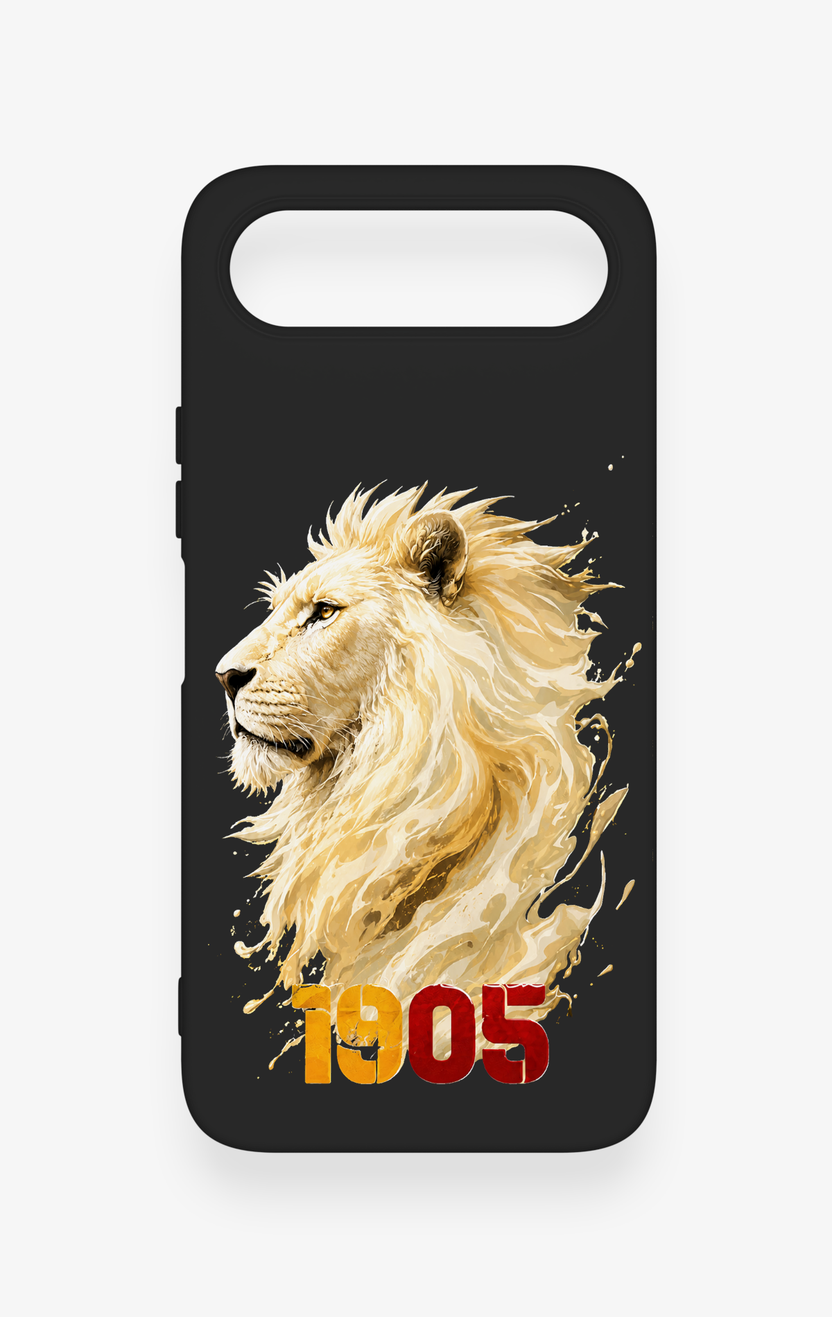 Tecno Spark 50 5G Uyumlu Sarı Kırmızı 1905 Aslan Desenli Silikon Kılıf