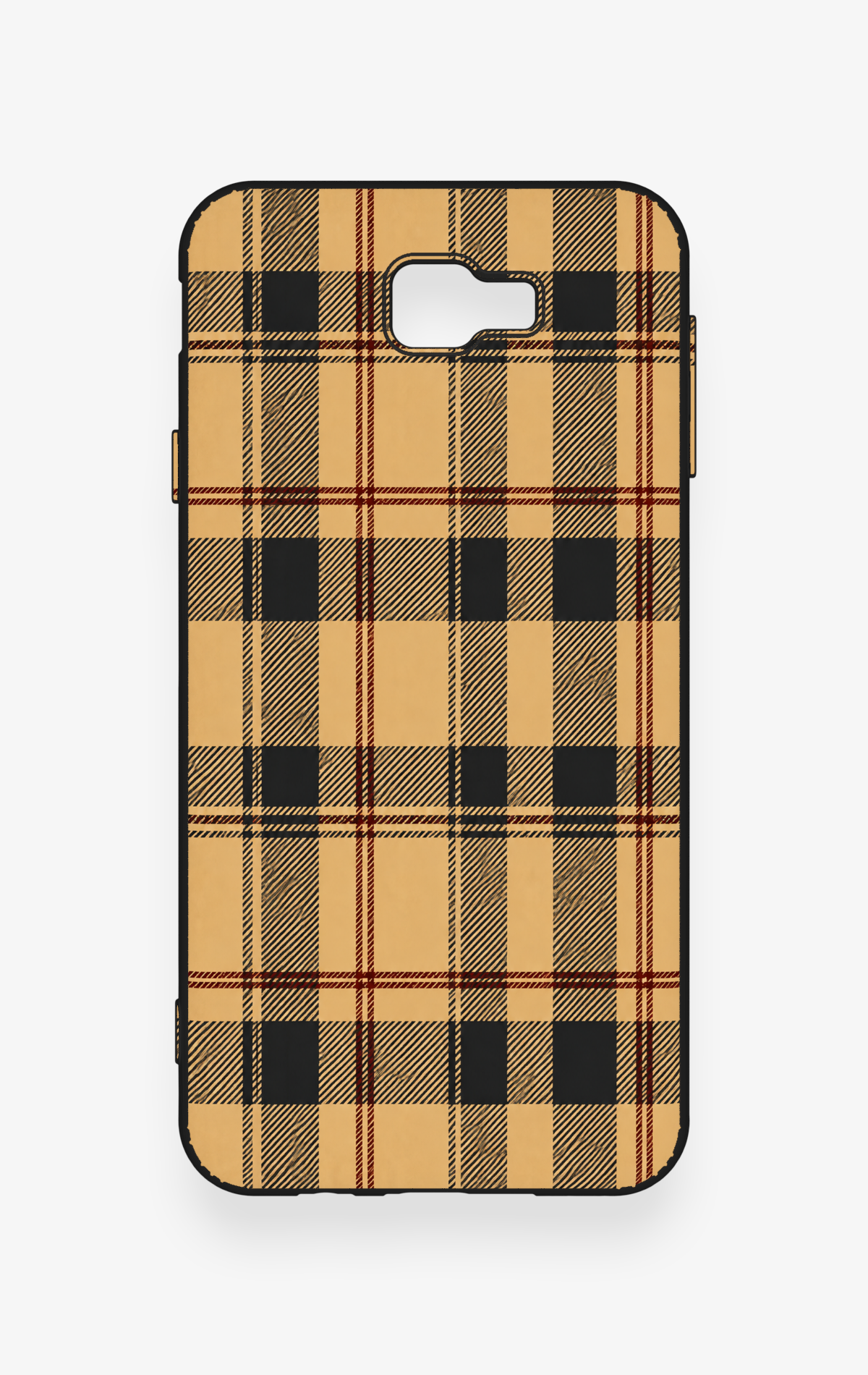 Samsung J7 Prime Uyumlu Burberry Ekose Desenli Silikon Kılıf