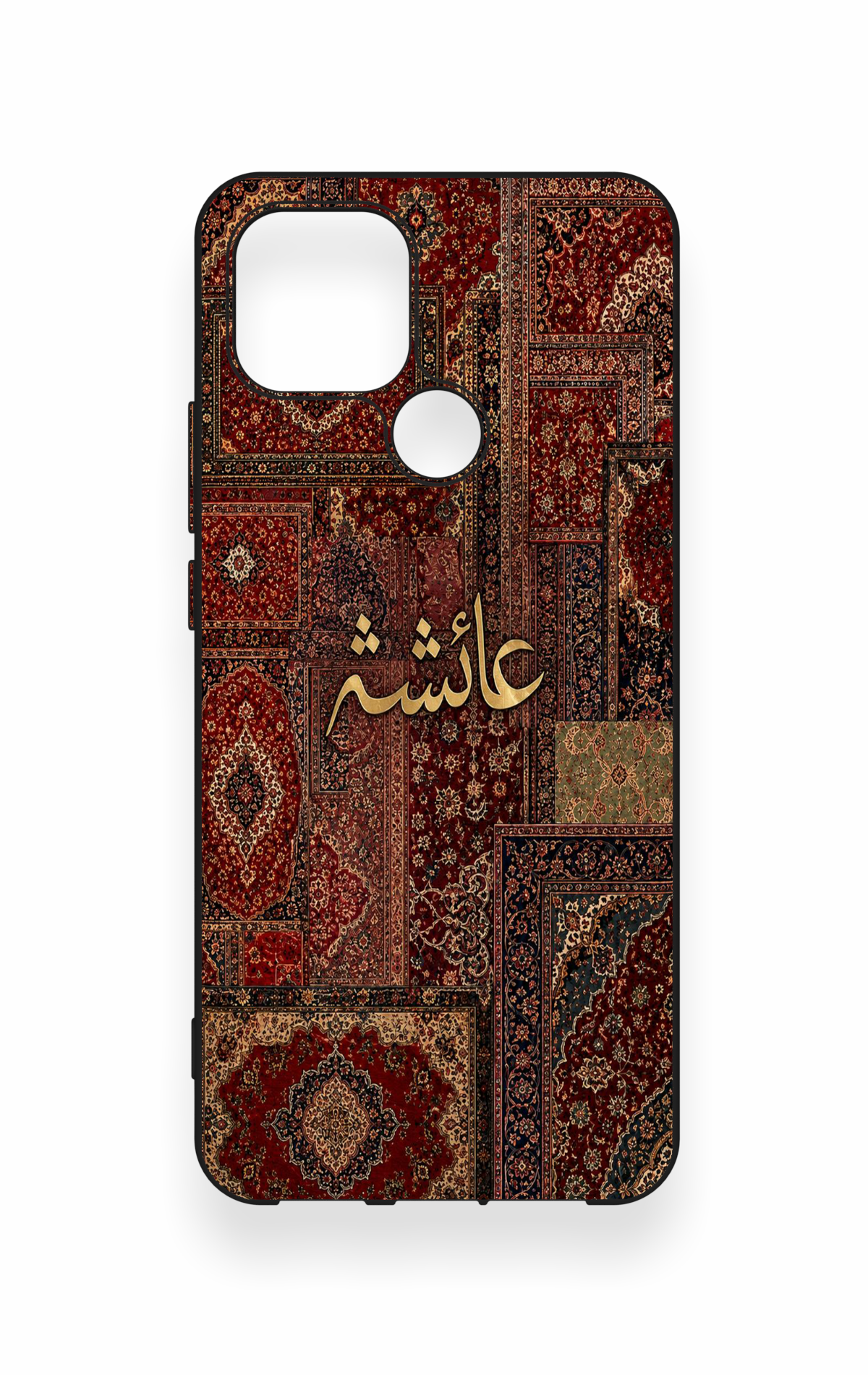 Oppo A15 Uyumlu Vintage Halı Desenli Silikon Kılıf