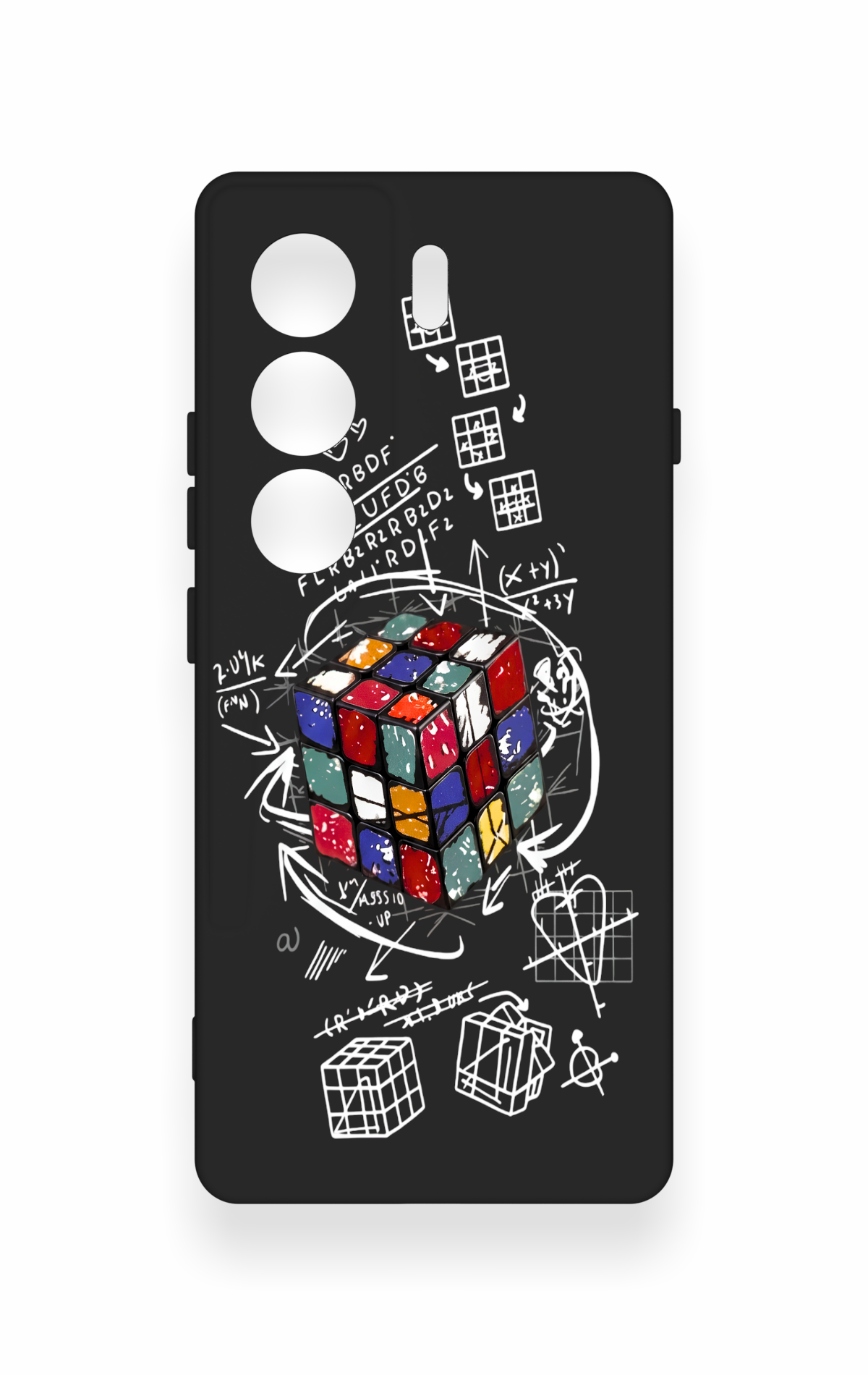 Tecno Camon 40 4G Uyumlu Rubik Küb Desenli Silikon Kılıf