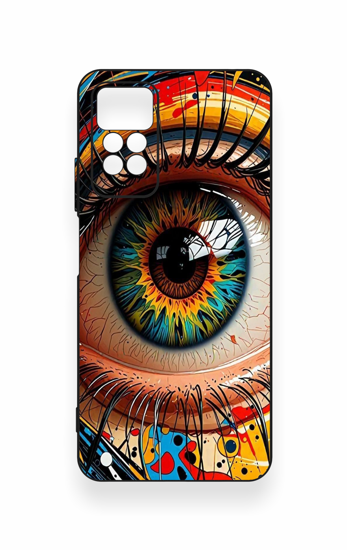 Redmi Note 11 Pro 4G Uyumlu Renkli Göz Bebeği Desenli Silikon Kılıf